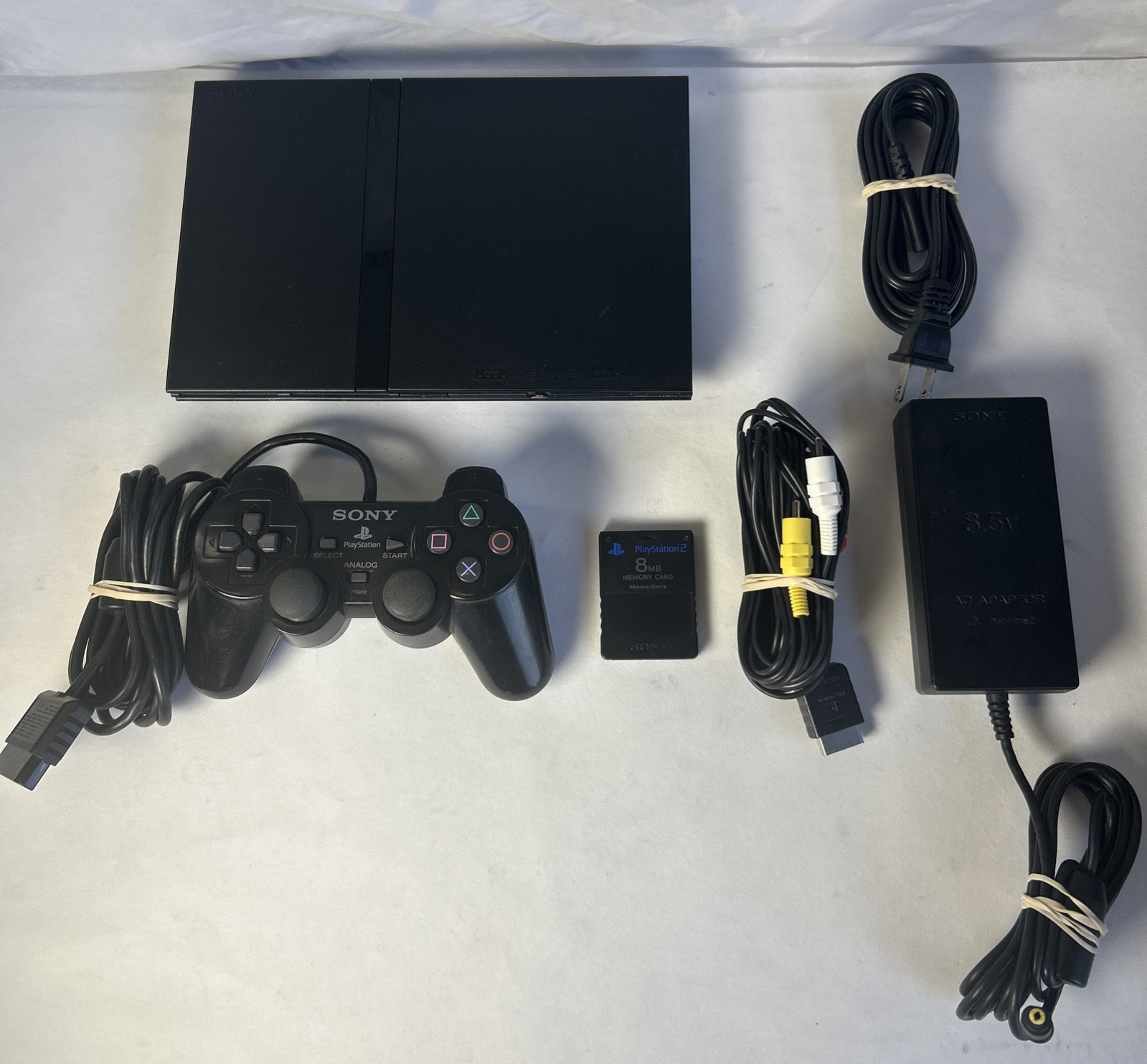 Sony PlayStation 2 PS2 Slim SCPH-70012 Complete Console Bundle OEM Controller
