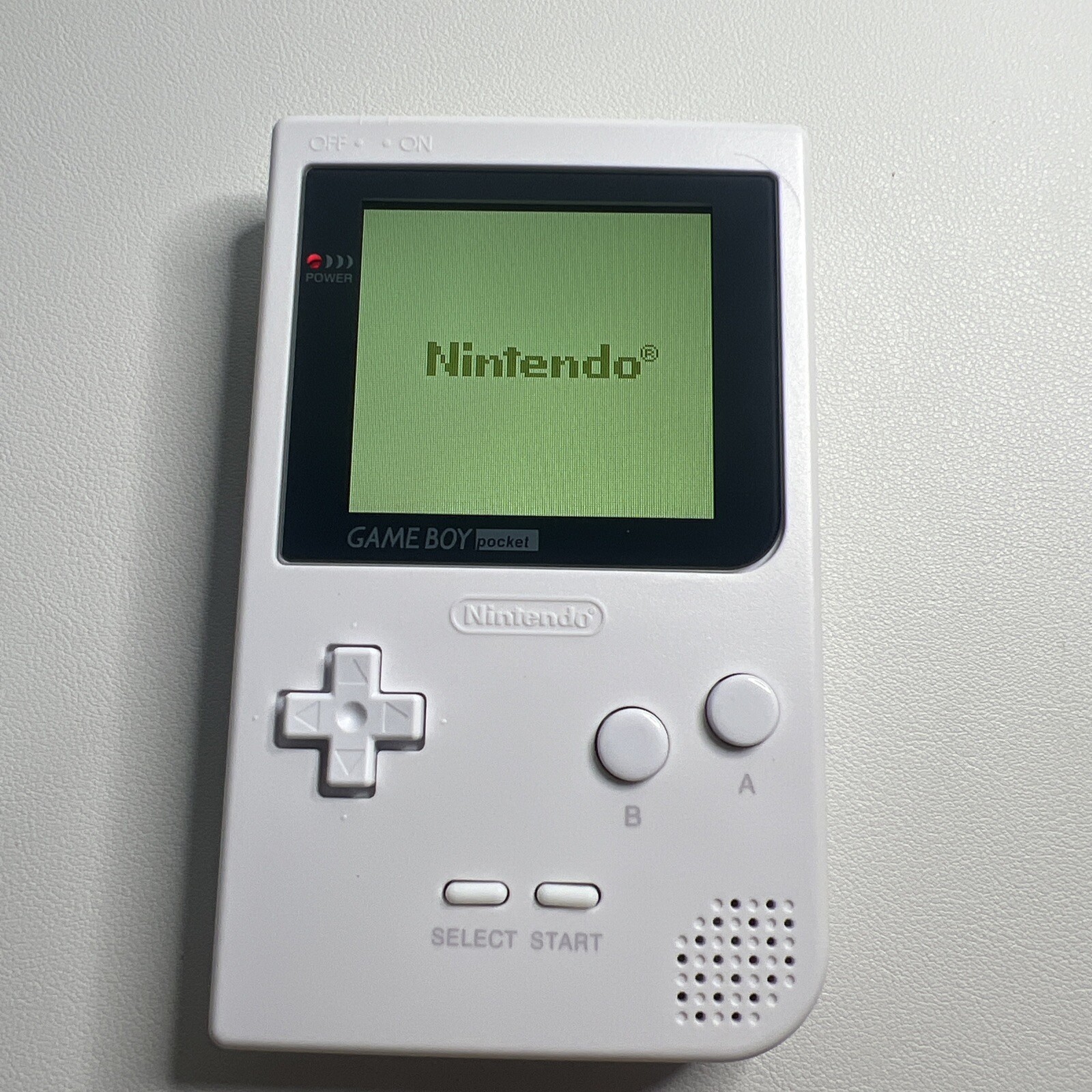Gameboy Pocket White Minimalist Design Edition Console W/ LCD Mod