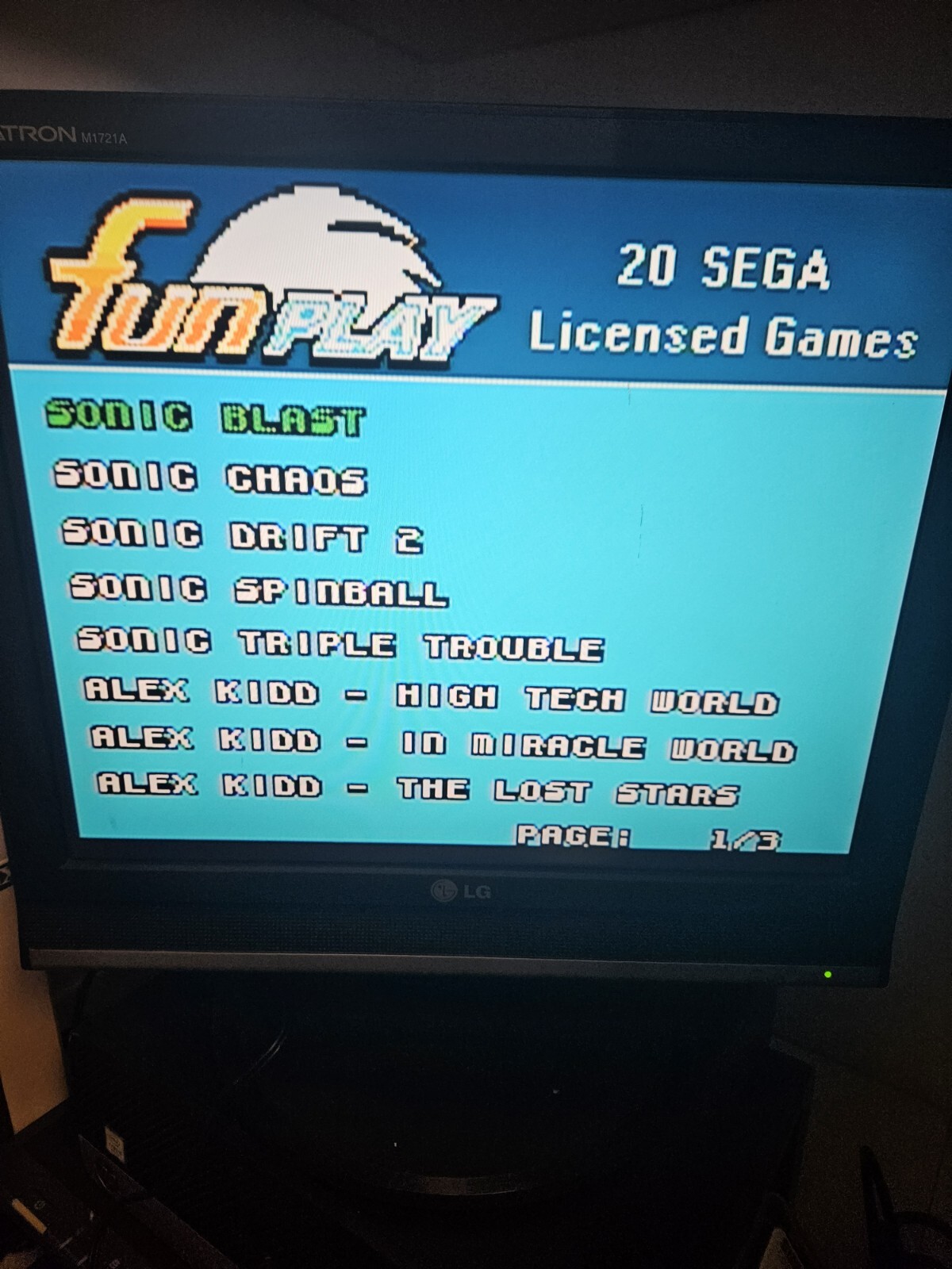 Funplay 20-in-1 – Sega Licensed Games – 2009 Rare Master System Portable