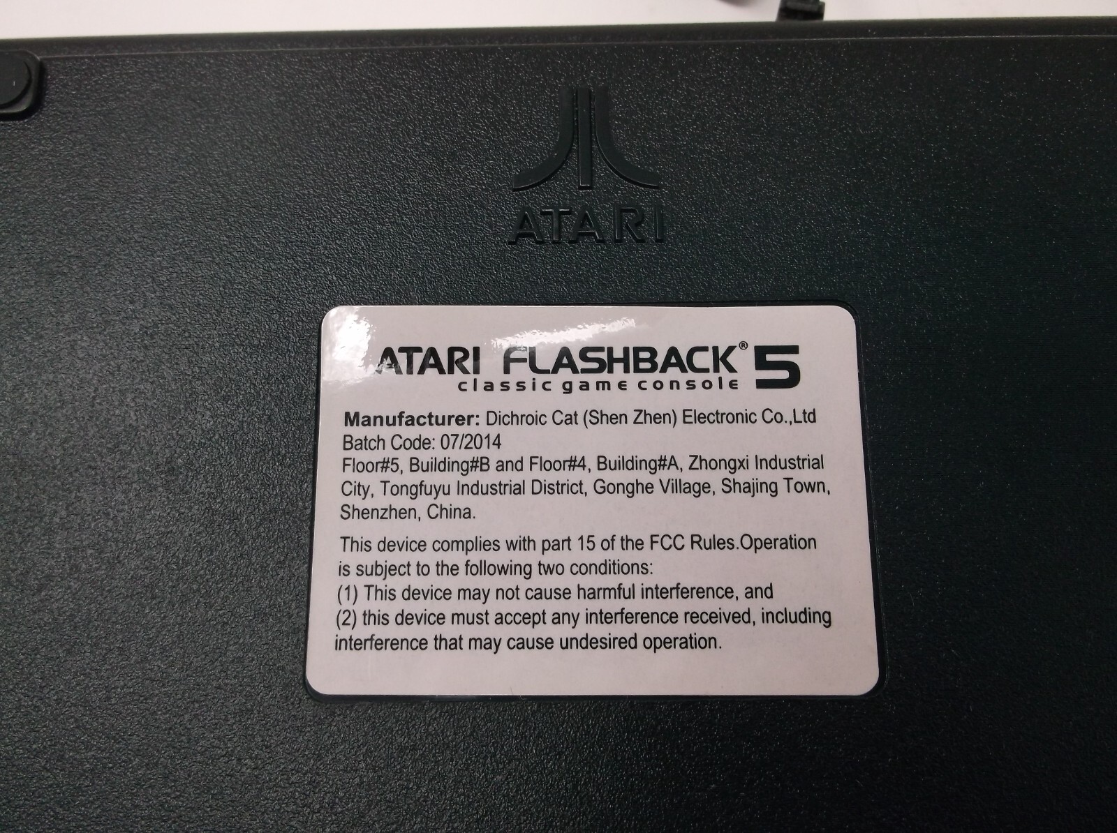 Atari Classic Game Flashback 5 Console UNTESTED