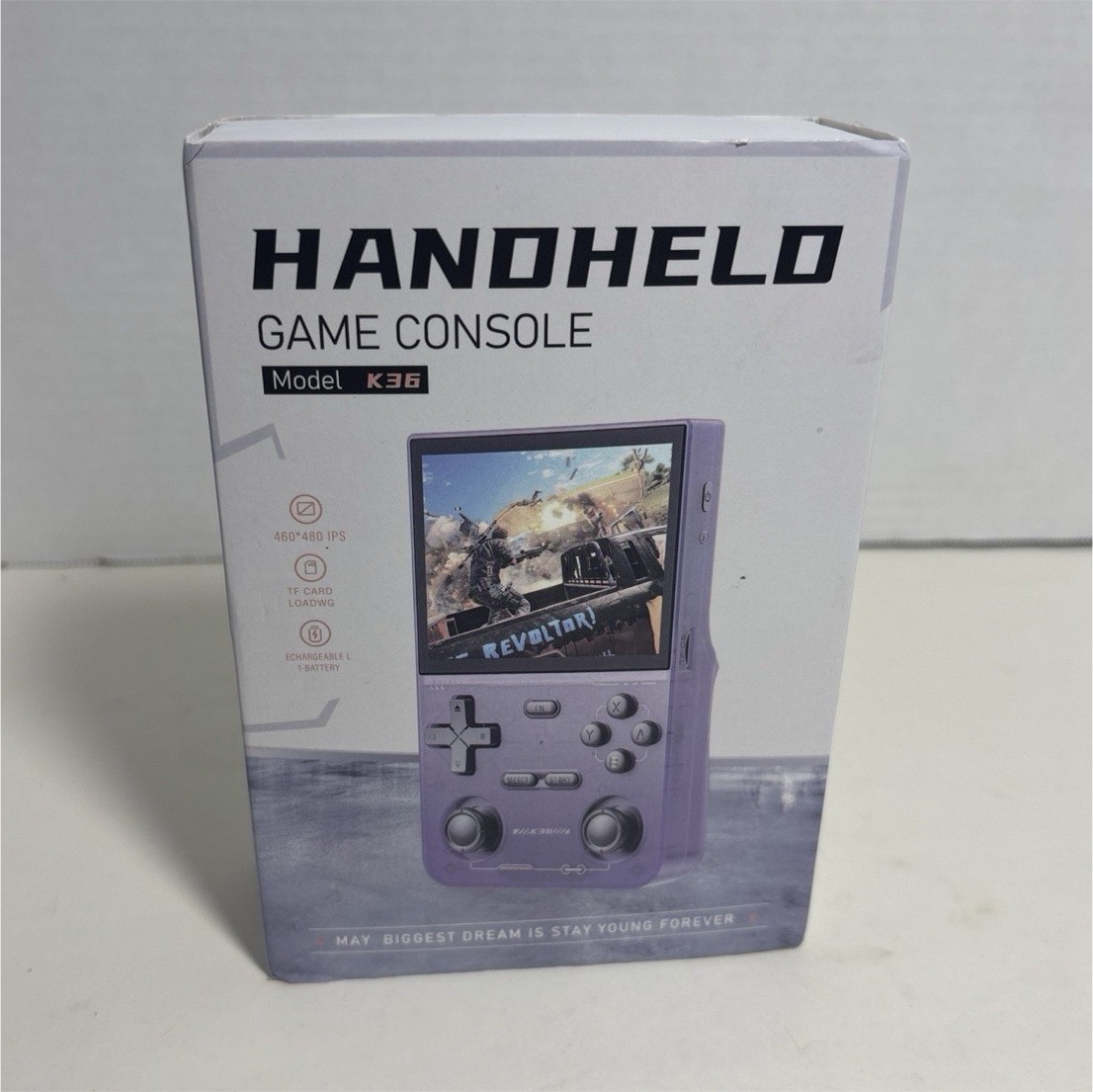 K36 Handheld Game Console Black 8GB USB IPS Screen 460×480 Rechargeable