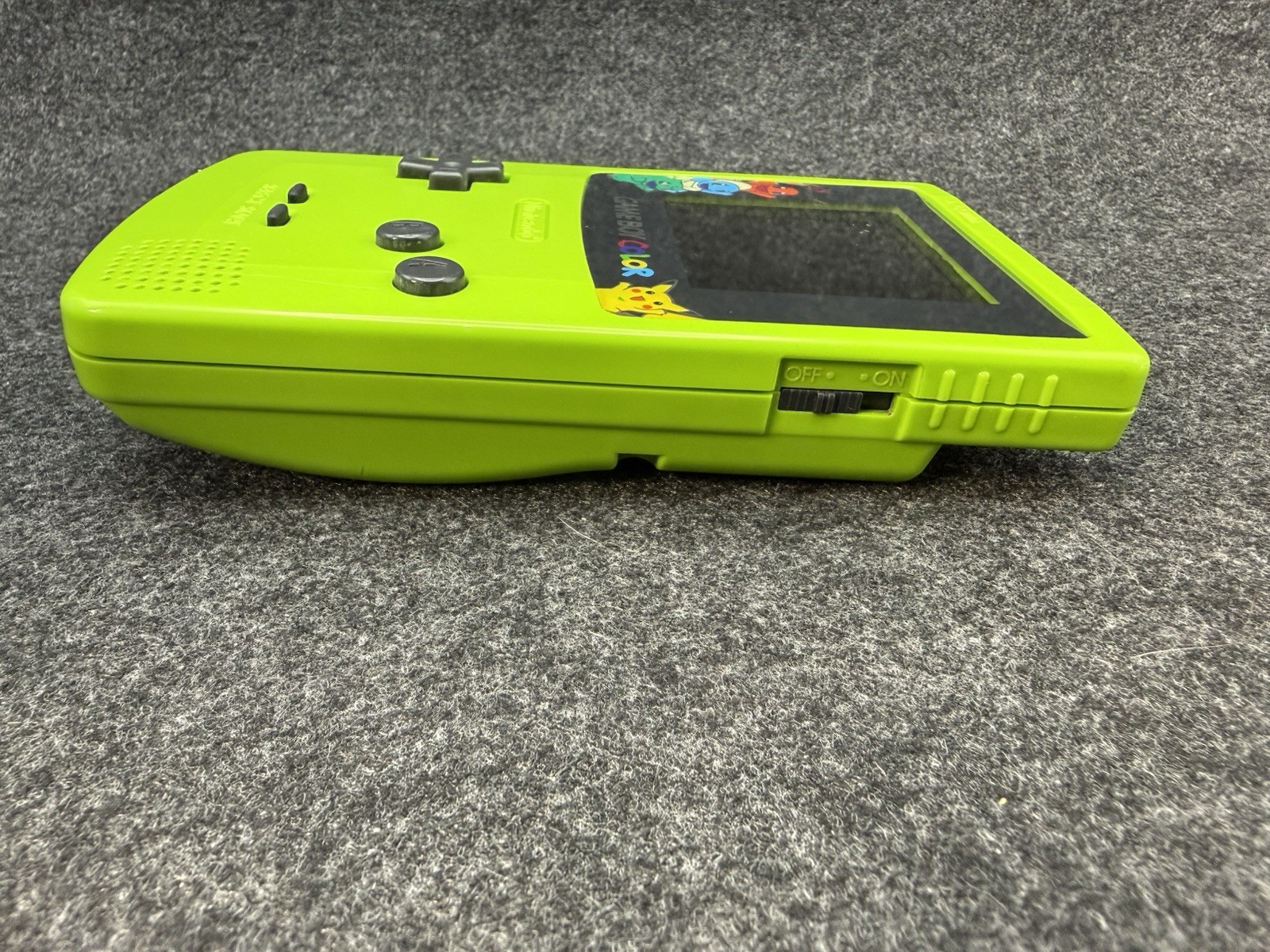 Nintendo Game Boy Color Kiwi Green – Pokémon Screen – Headphone Audio Only