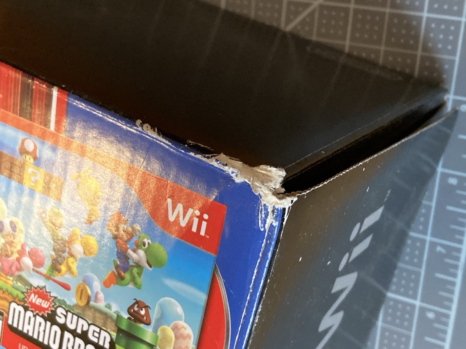 NEW Black Nintendo Wii Open box, includes Super Mario Bros. Wii