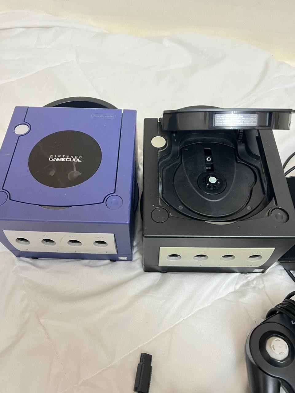Nintendo GameCube Console Bundle With Box Black Working / Purple For Parts