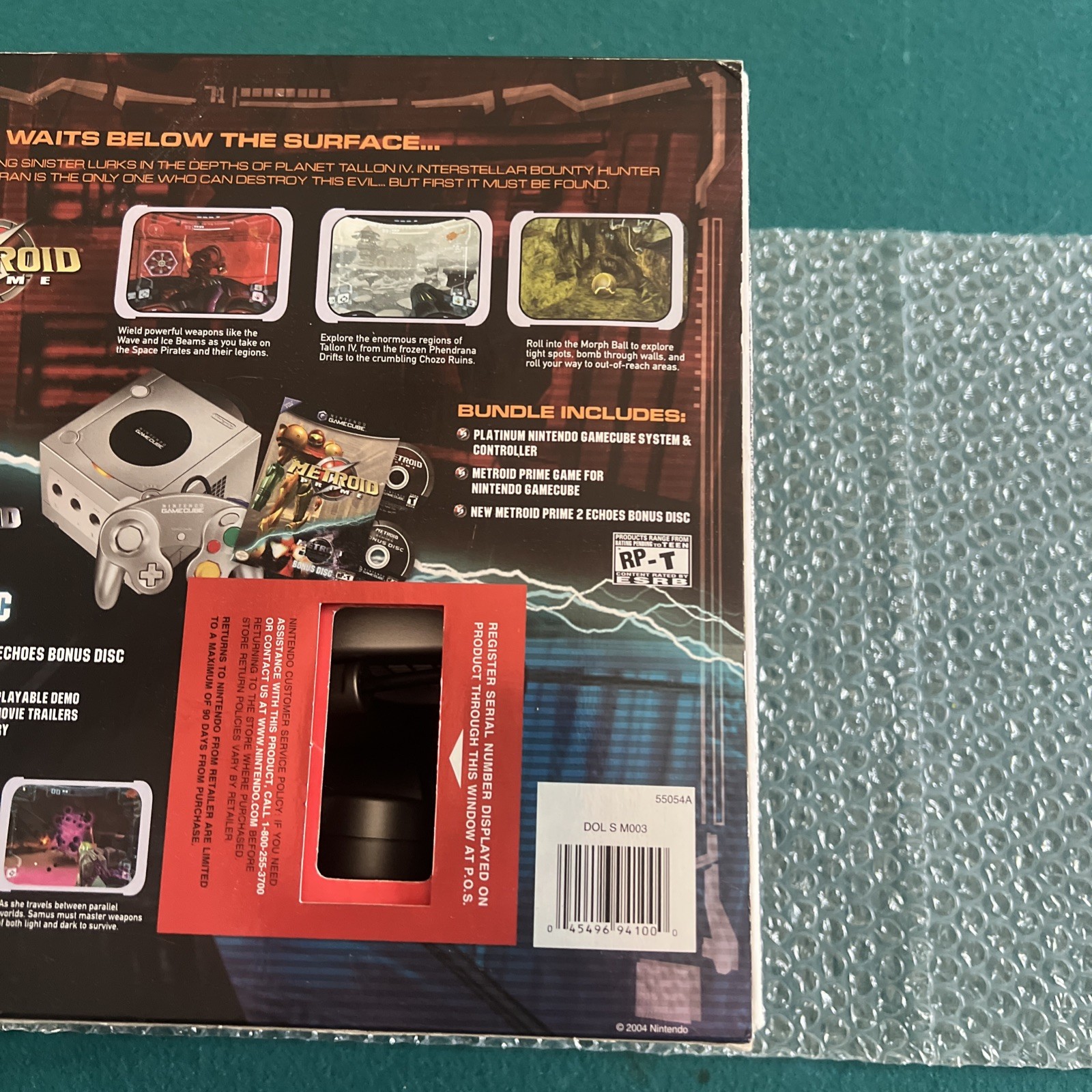 Platinum Metroid Prime Bundle Nintendo GameCube comes with sealed Metroid read