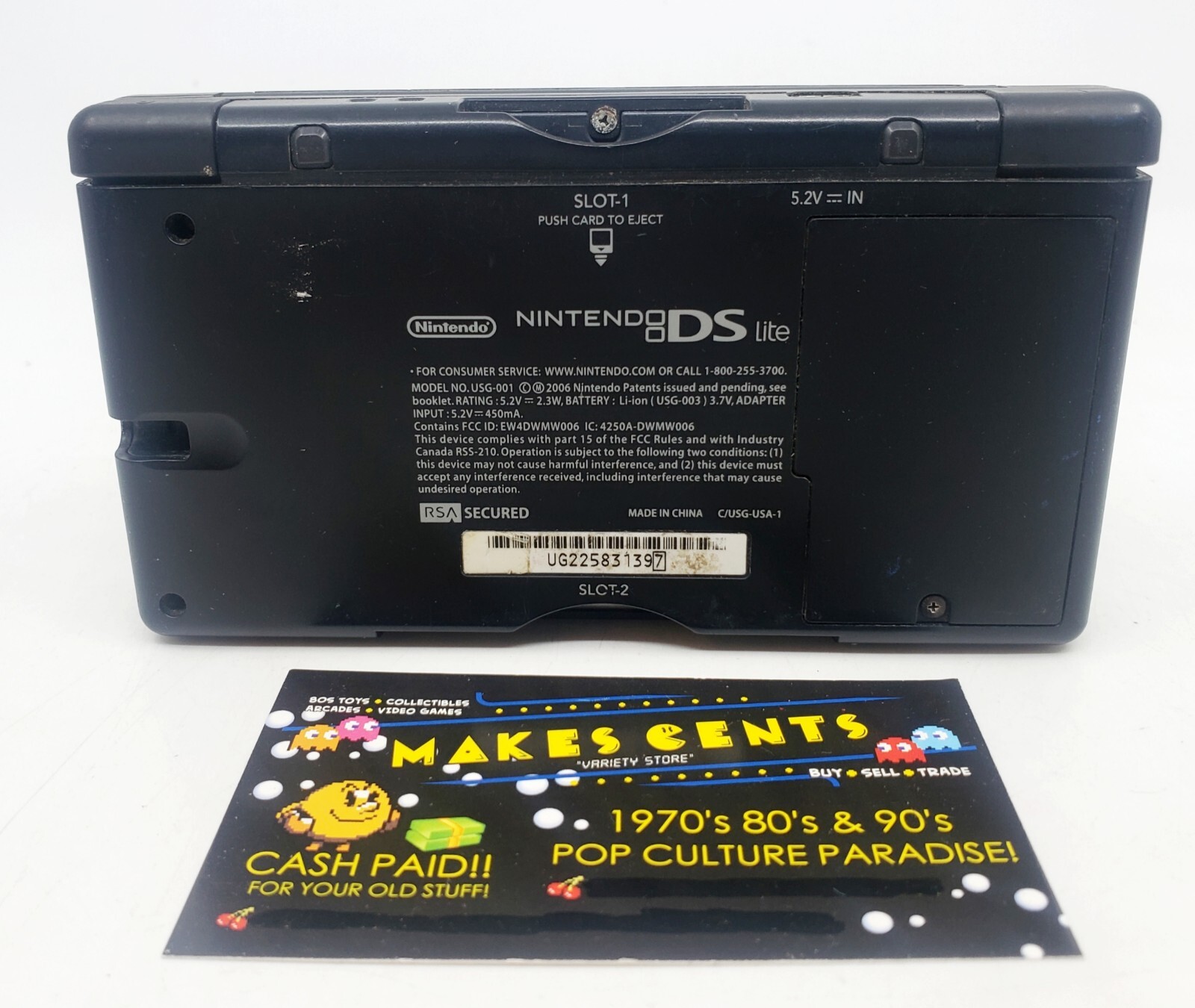 Nintendo DS Lite Blue Console USG-001- Not Working – FPOR – For Part / Repair