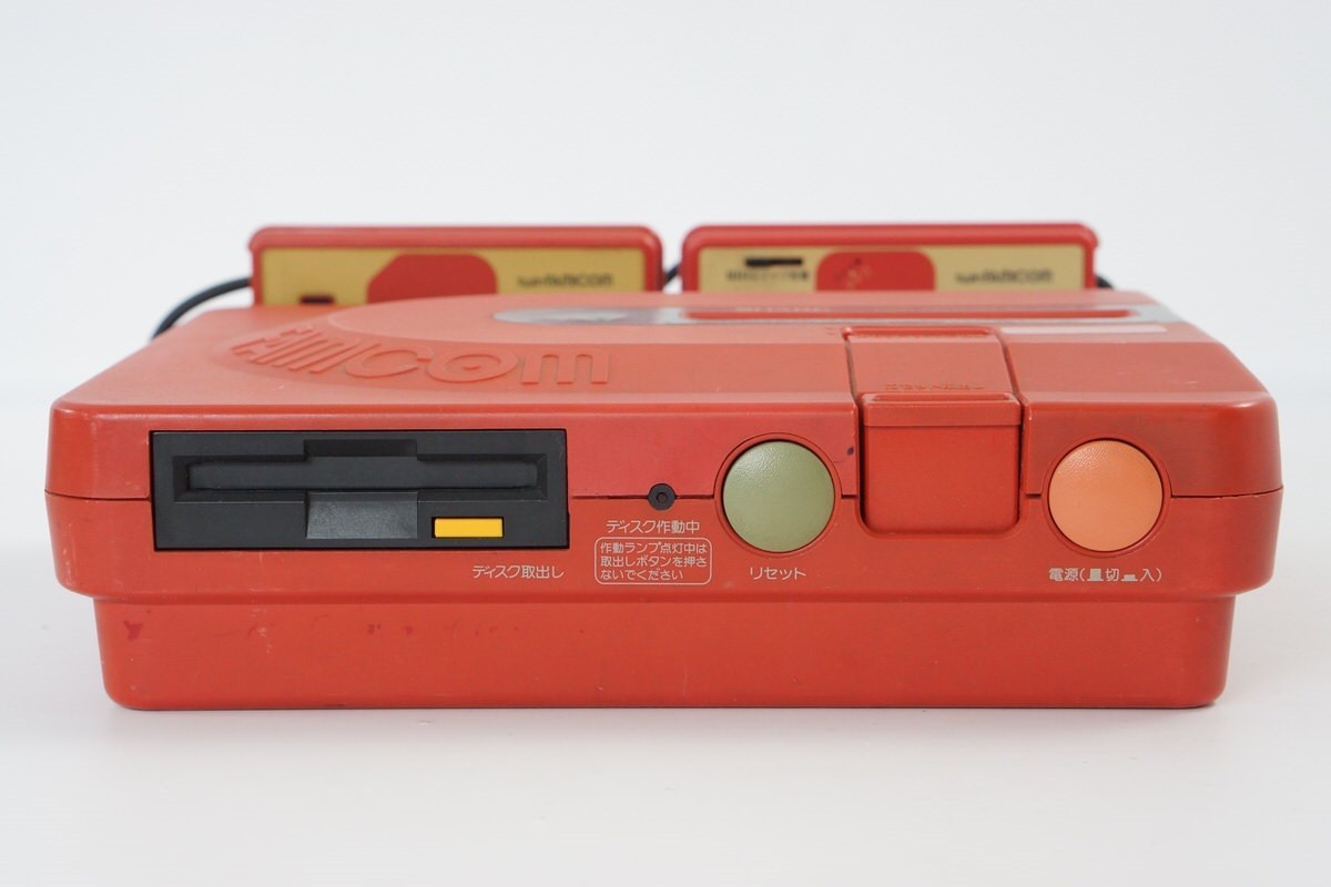 TWIN FAMICOM SHARP Console AN500-R Red wz Games Tested System JAPAN 466197