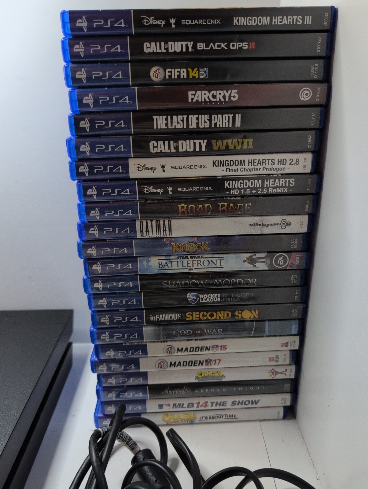Sony Playstation 4 Bundle With 22 Games Gold Controller All Cables Tested