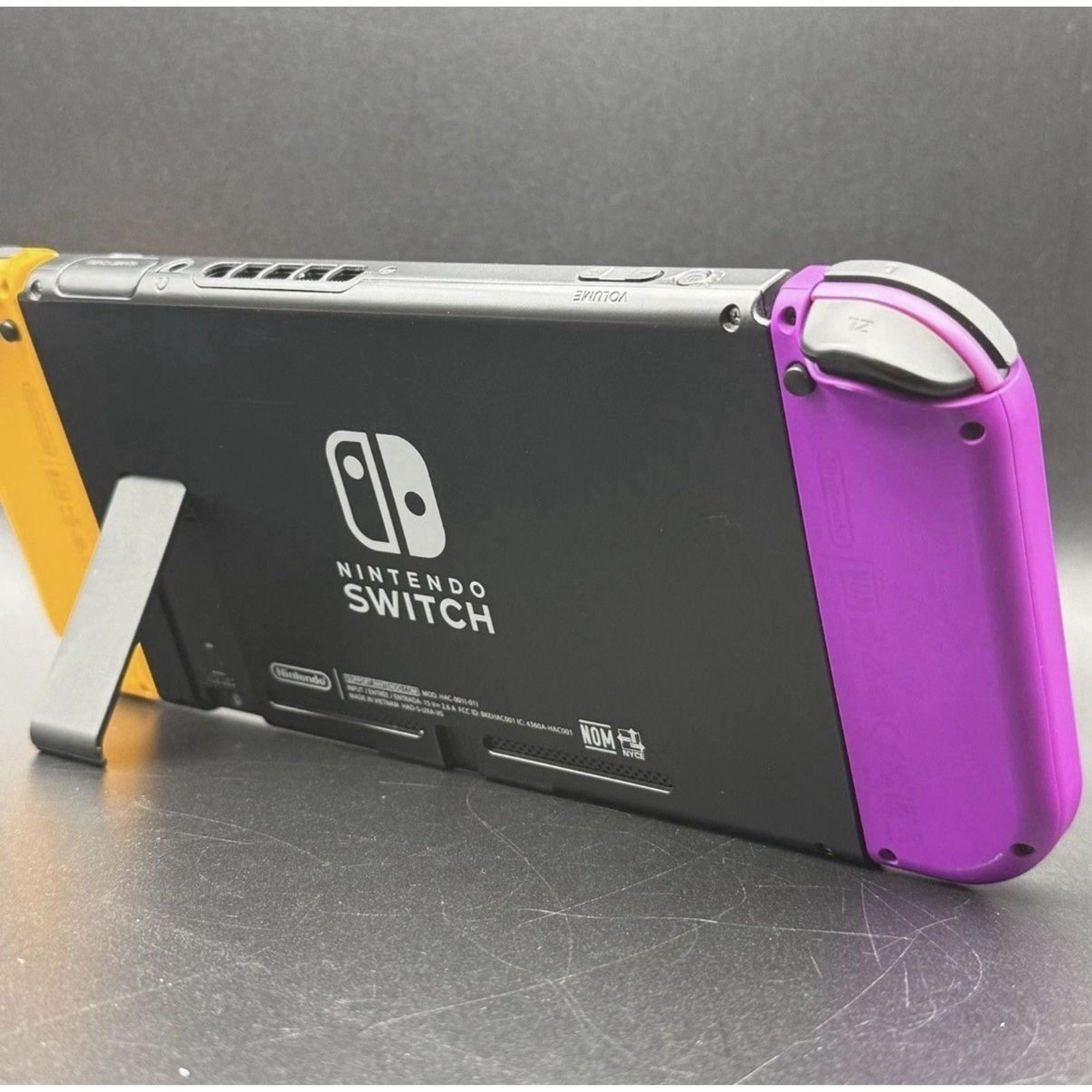 Nintendo Switch V2 Console Purple Orange JoyCons + Charger – No Dock Tested