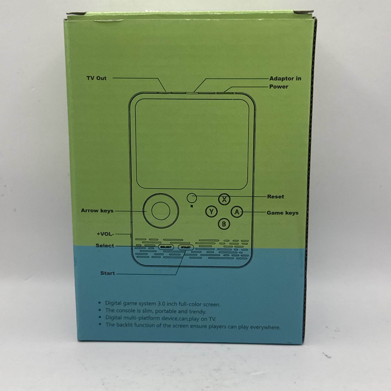G5 Handheld Game Box Player 500 Retro Games 3″ Screen Blue Color New