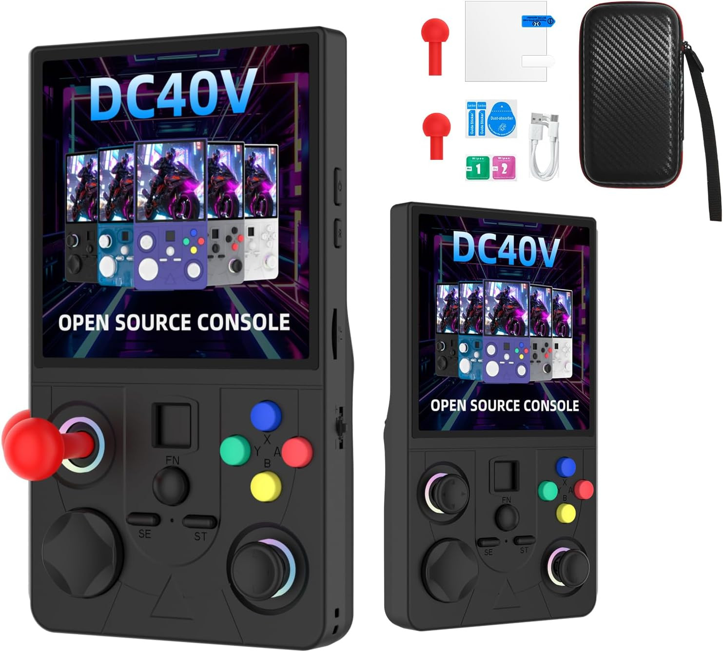 DC40V Retro Handheld Game Console, 4″ IPS Screen, 64GB, 4000mAh Battery