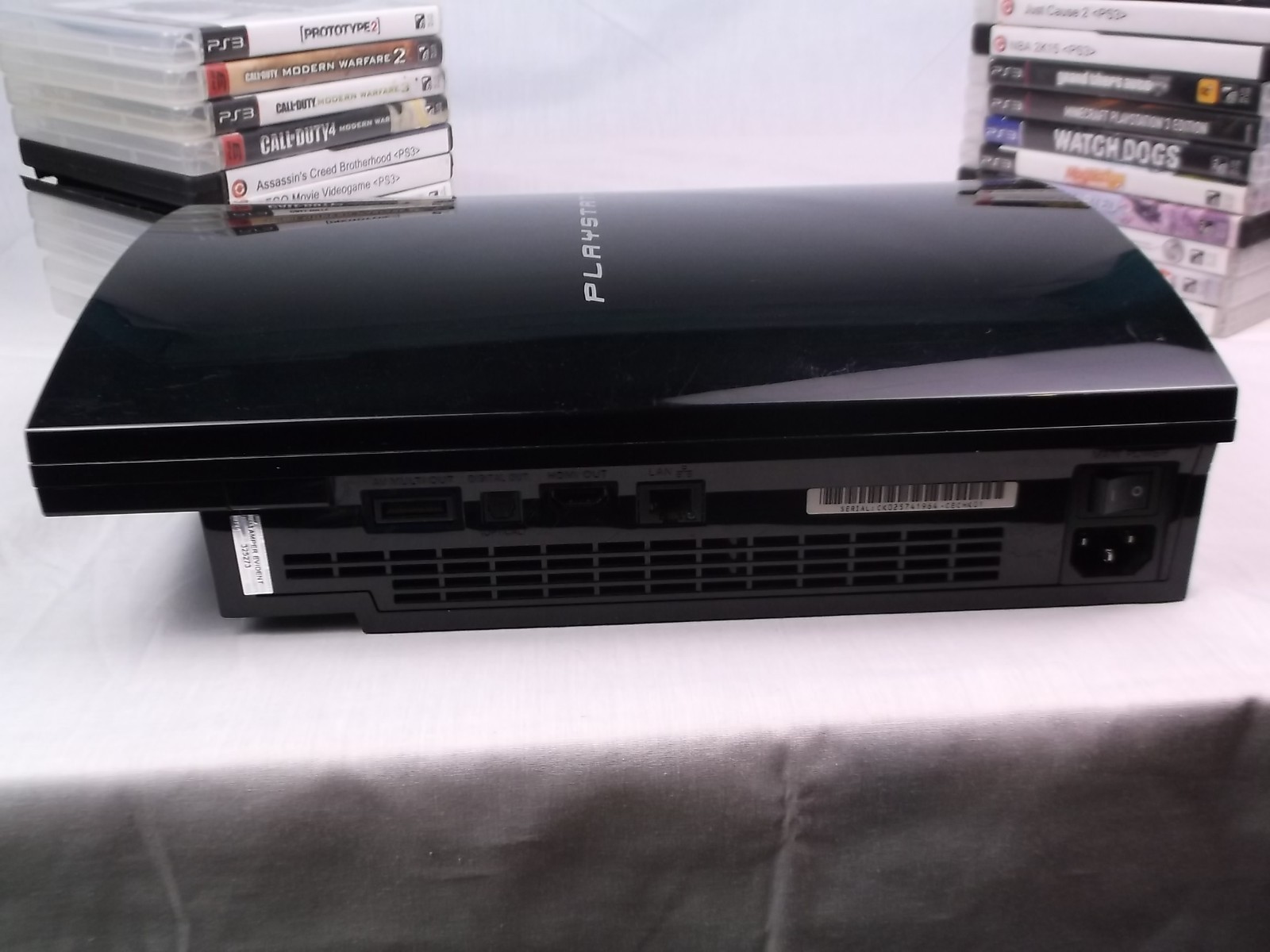Sony PlayStation 3 80GB CECHK01 Console Bundle W/ 21 Games, 1 Controller TESTED