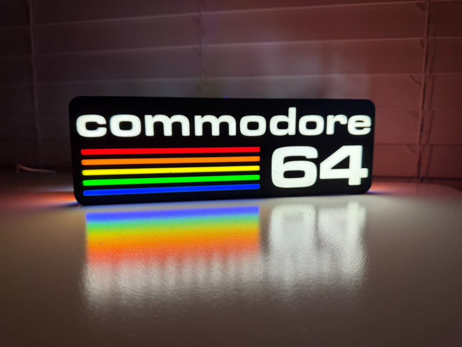 Commodore 64 Inspired LED lit sign – Lamp – Computer – Console Wall Decor