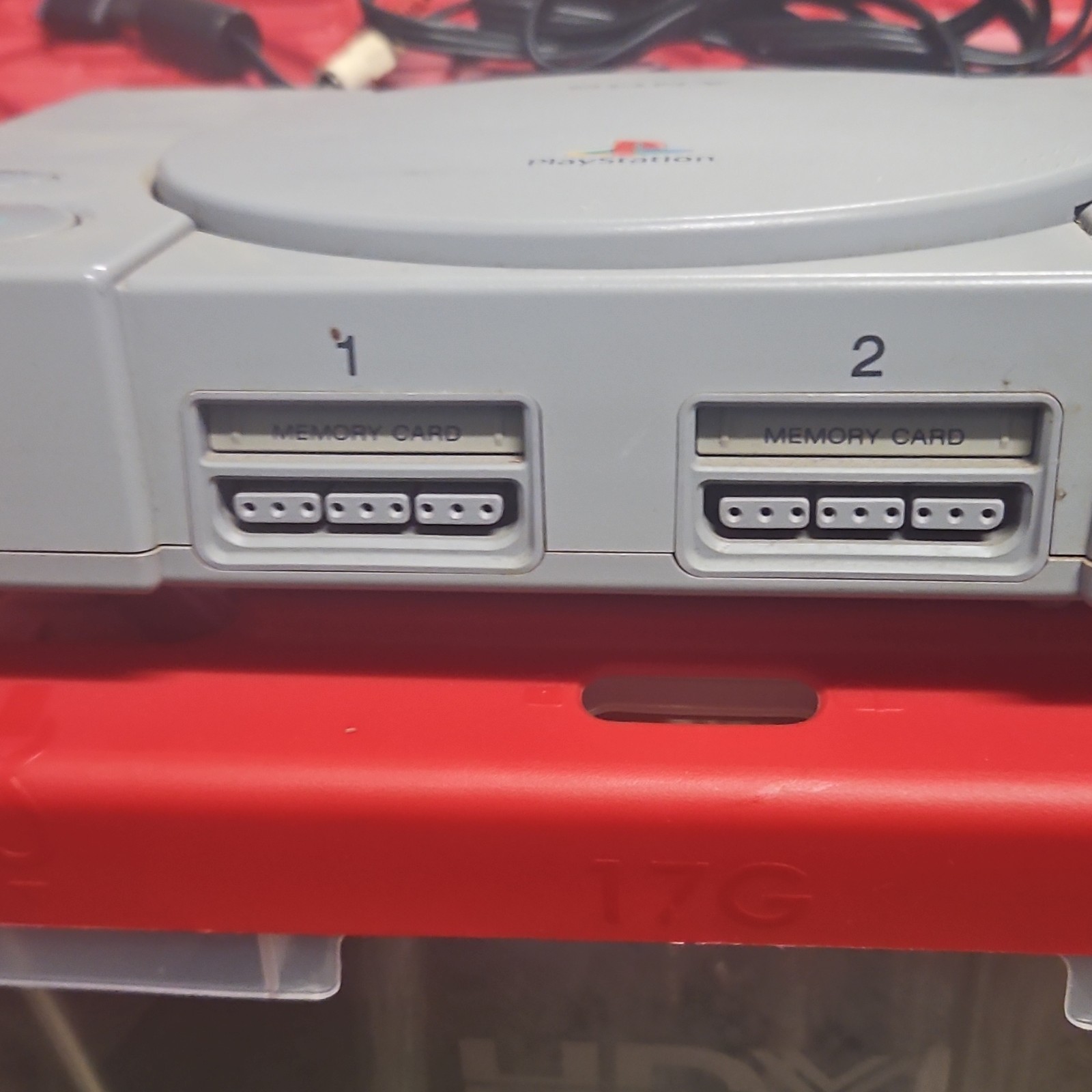 Sony PlayStation 1 Gray Console w power cord, av cables,crash bandicoot TESTED