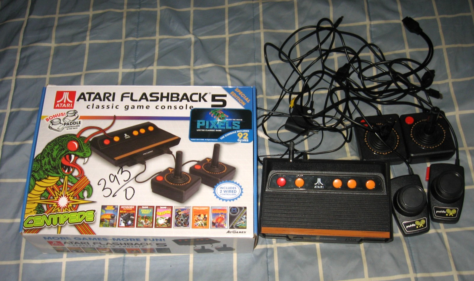 ATARI FLASHBACK 5 CLASSIC GAME CONSOLE w/ Joysticks Paddle Controllers Orig Box