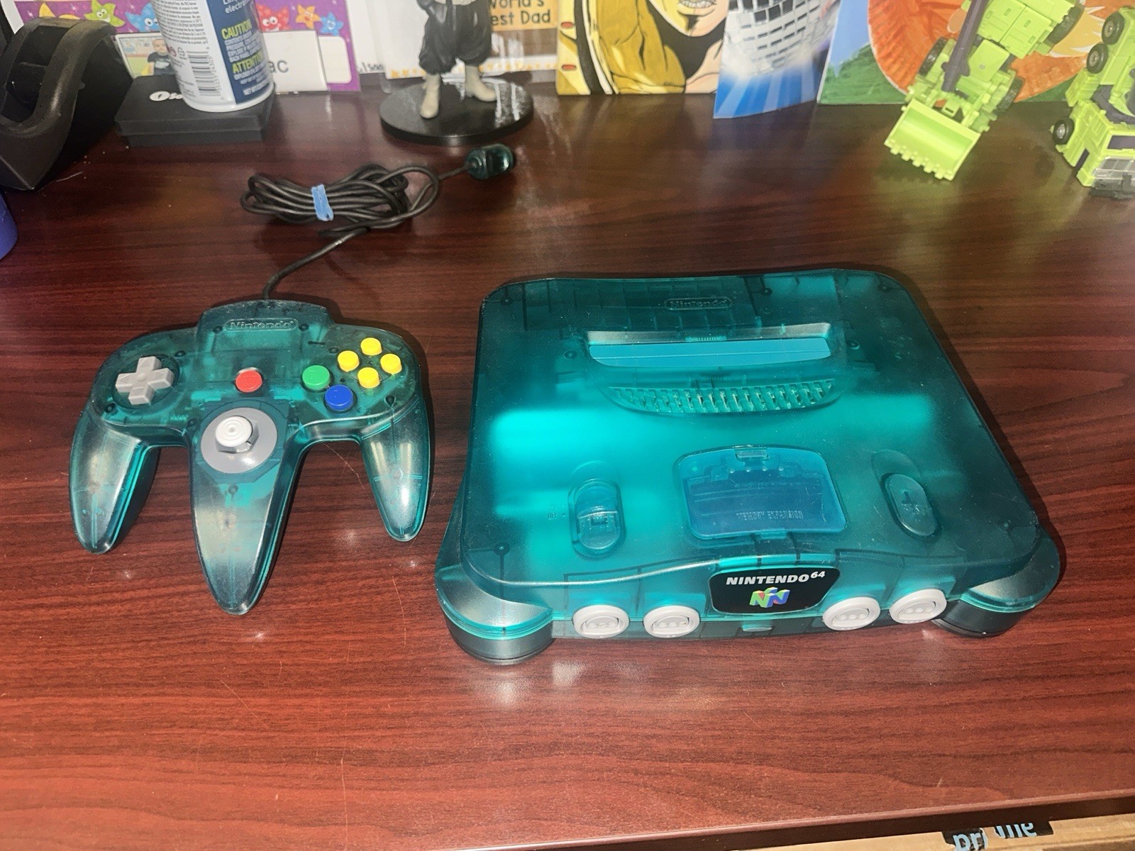 Nintendo 64 N64 Funtastic Ice Blue Console w/ OEM Controller only