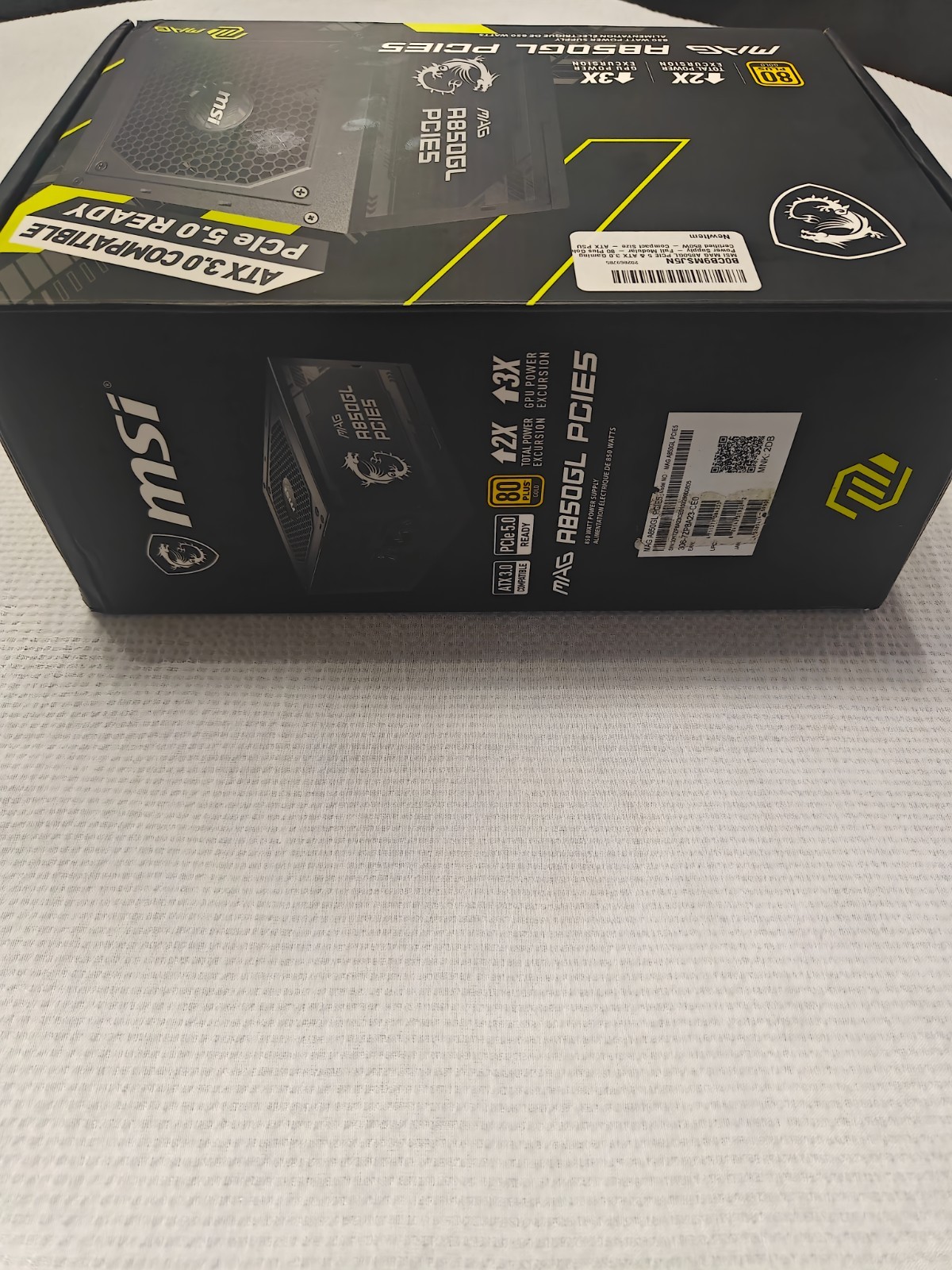 MSI MAG AB50GL PCIE5 Fully Modular Compact Gaming 850W Power Supply, 80+ Gold