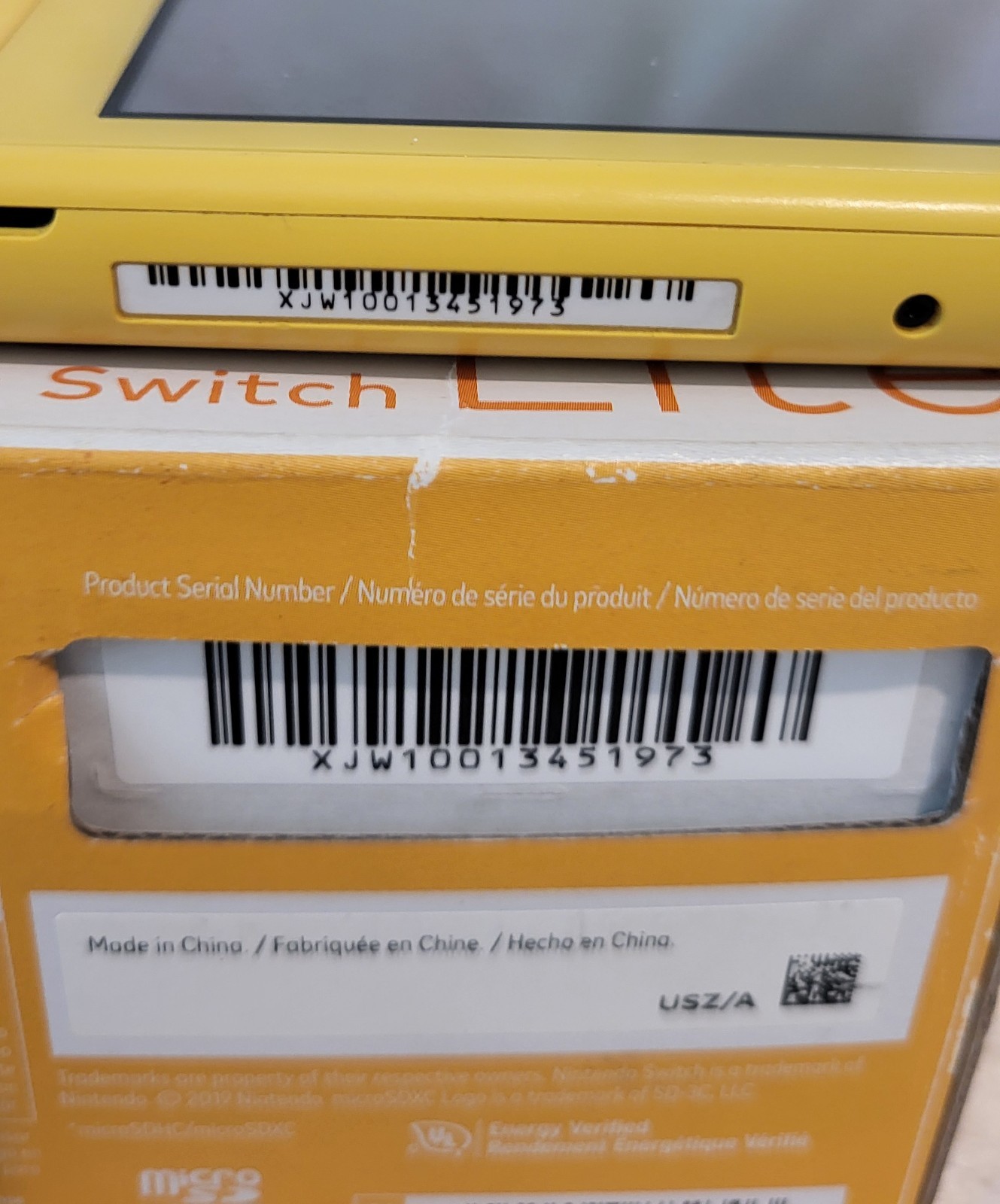 Nintendo Switch Lite Yellow Console System w/ Matching Box, OEM HDMI, & Manual