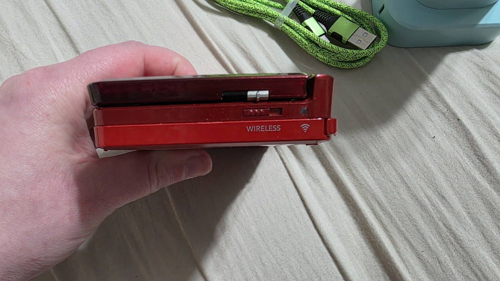 Nintendo 3DS Handheld System – USBC Charge Port – Flame Red