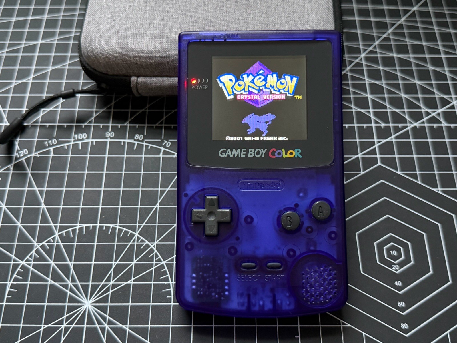 GameBoy Color GBC W/ Highlight 2.45 TN IPS & Glass Lens – Midnight Blue