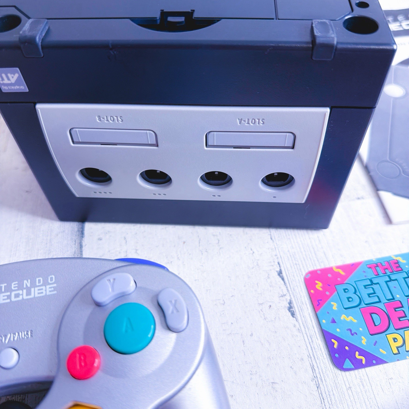 Nintendo GameCube Console Bundle Black DOL-001 – 1 OEM Controller Tested Clean