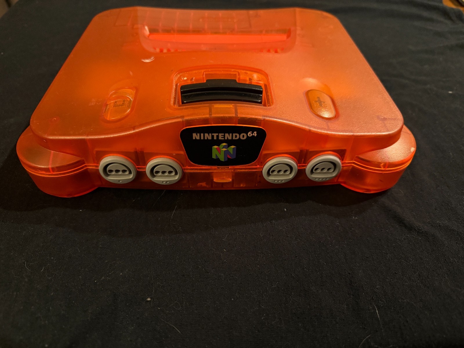 Fire Orange Nintendo 64 Console NUS-001 USA NTSC Cleaned Tested – SHELL DAMAGE-