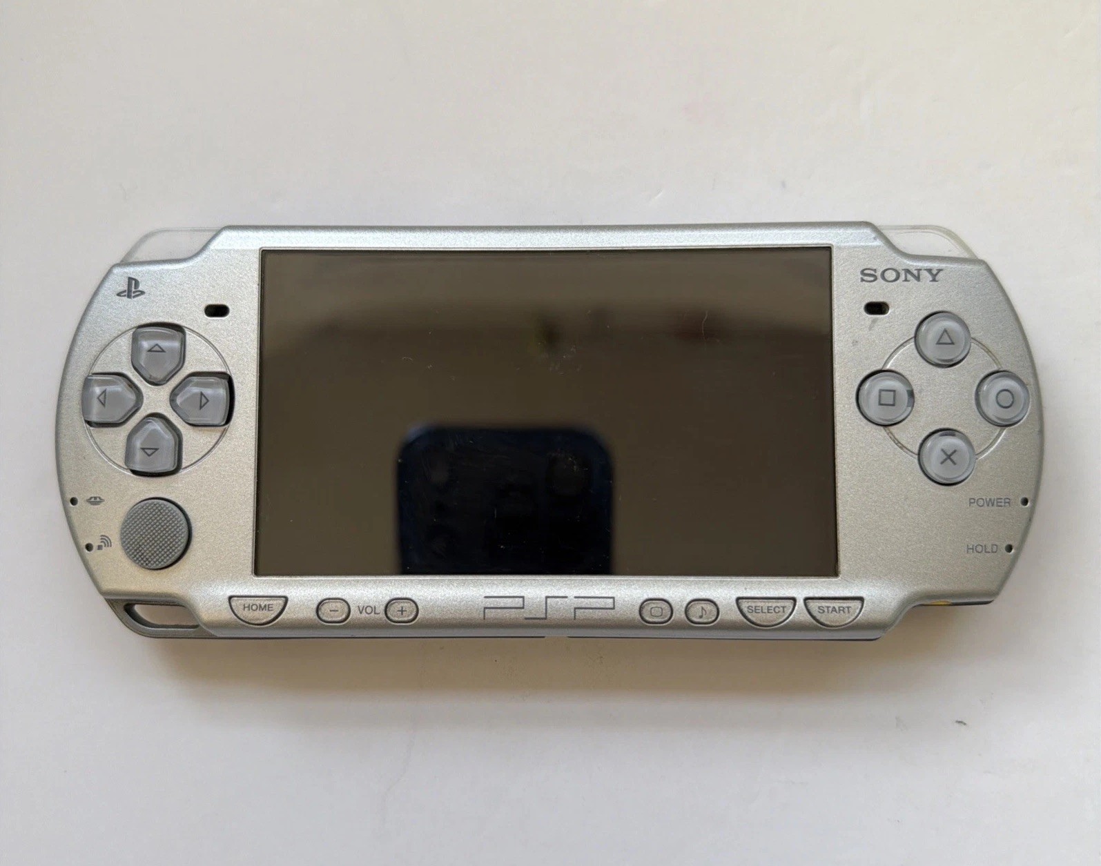 Sony PSP 2001 PlayStation Portable Slim Silver No Battery/Cover Tested