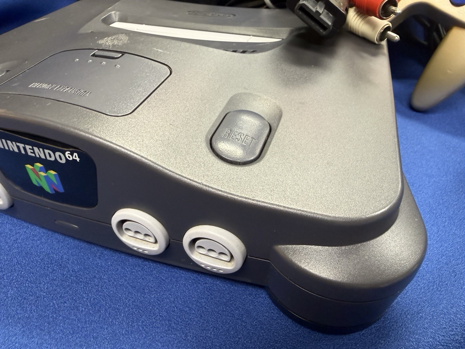 Nintendo 64 Black Console with Controller and Rush 2 Game ~ TESTED and WORKING!