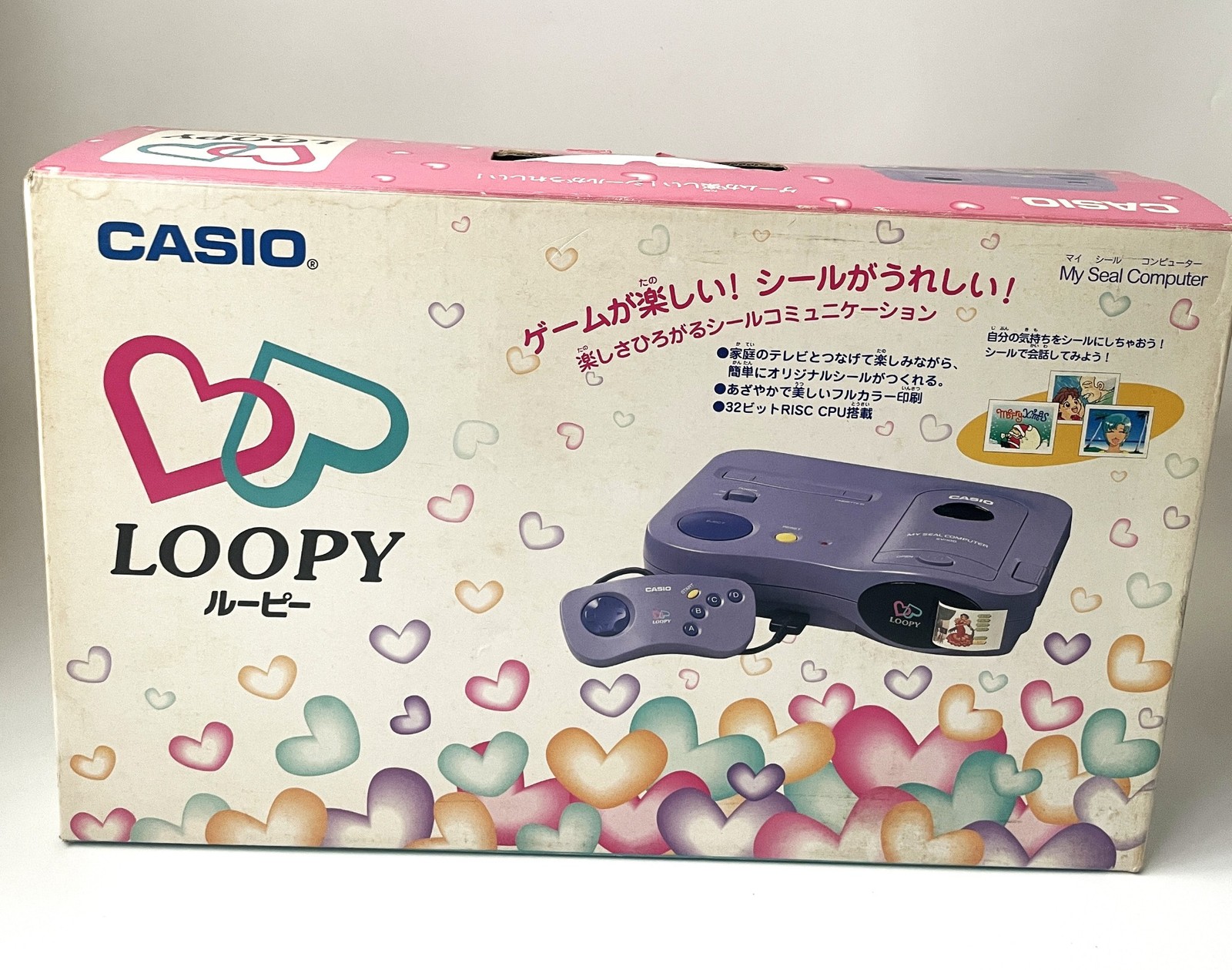 CASIO Loopy SV-100 My Seal Computer Console Boxed Used Japan Rare Set with Video