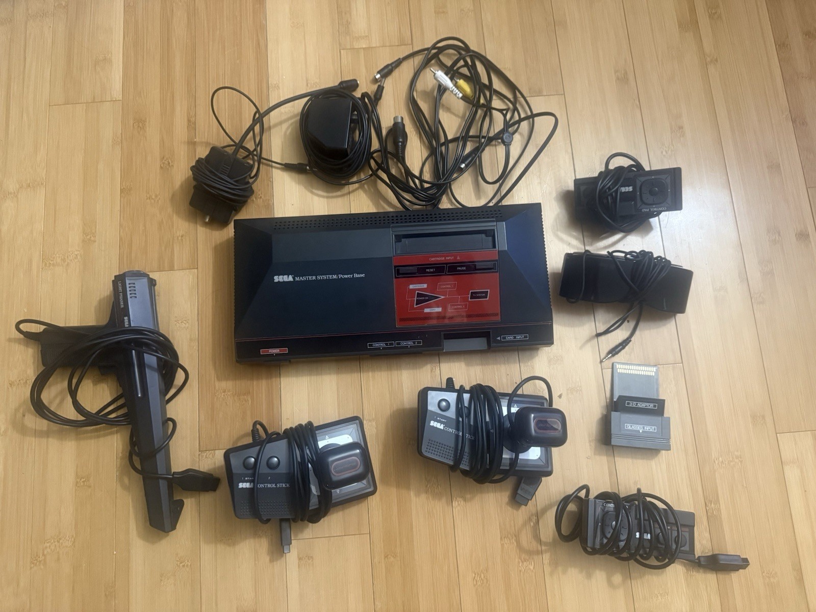 Sega Master System Lot W/ 12 Games, 3D Glasses, & Original Paperwork