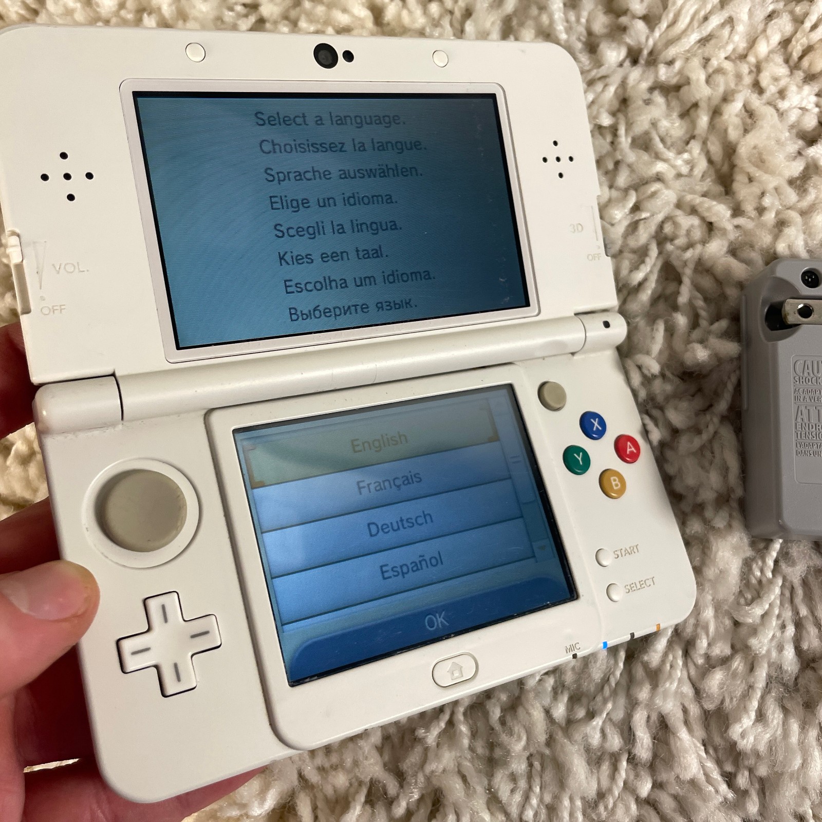 Nintendo “New” 3DS White Console System KTR-001 Tested