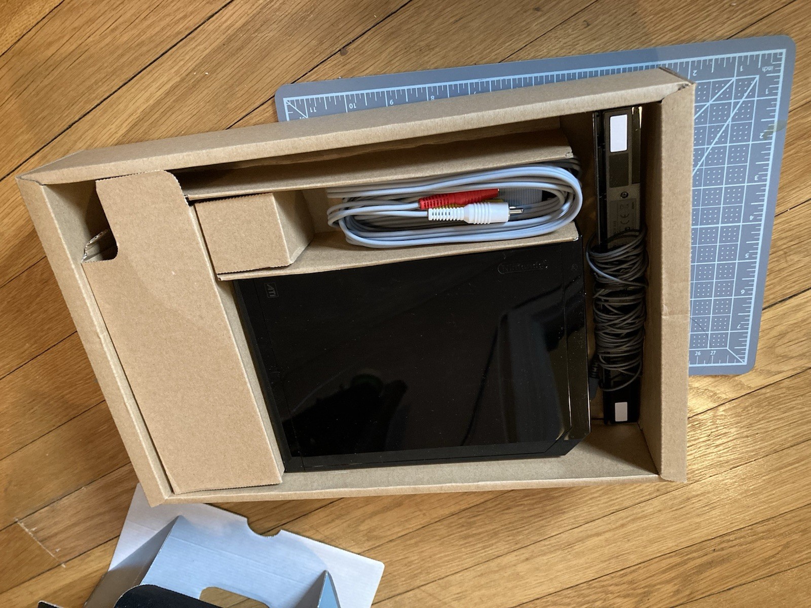 NEW Black Nintendo Wii Open box, includes Super Mario Bros. Wii