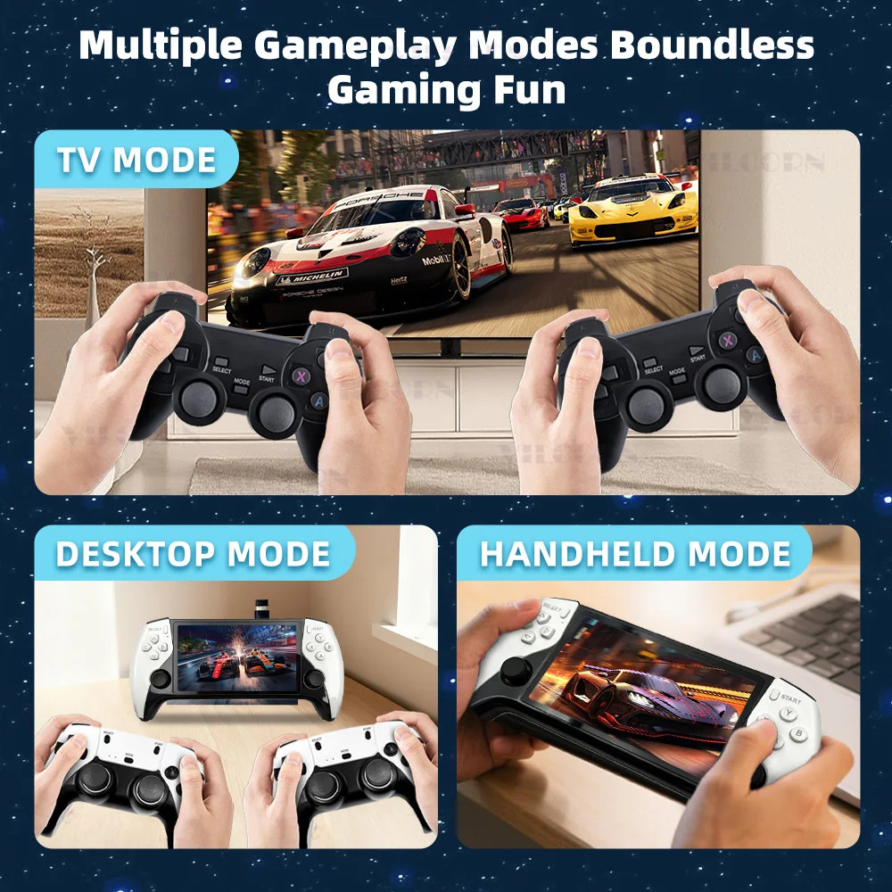 5 Inch IPS Large Screen Retro Handheld Game Console FHD Portable Game Player 220