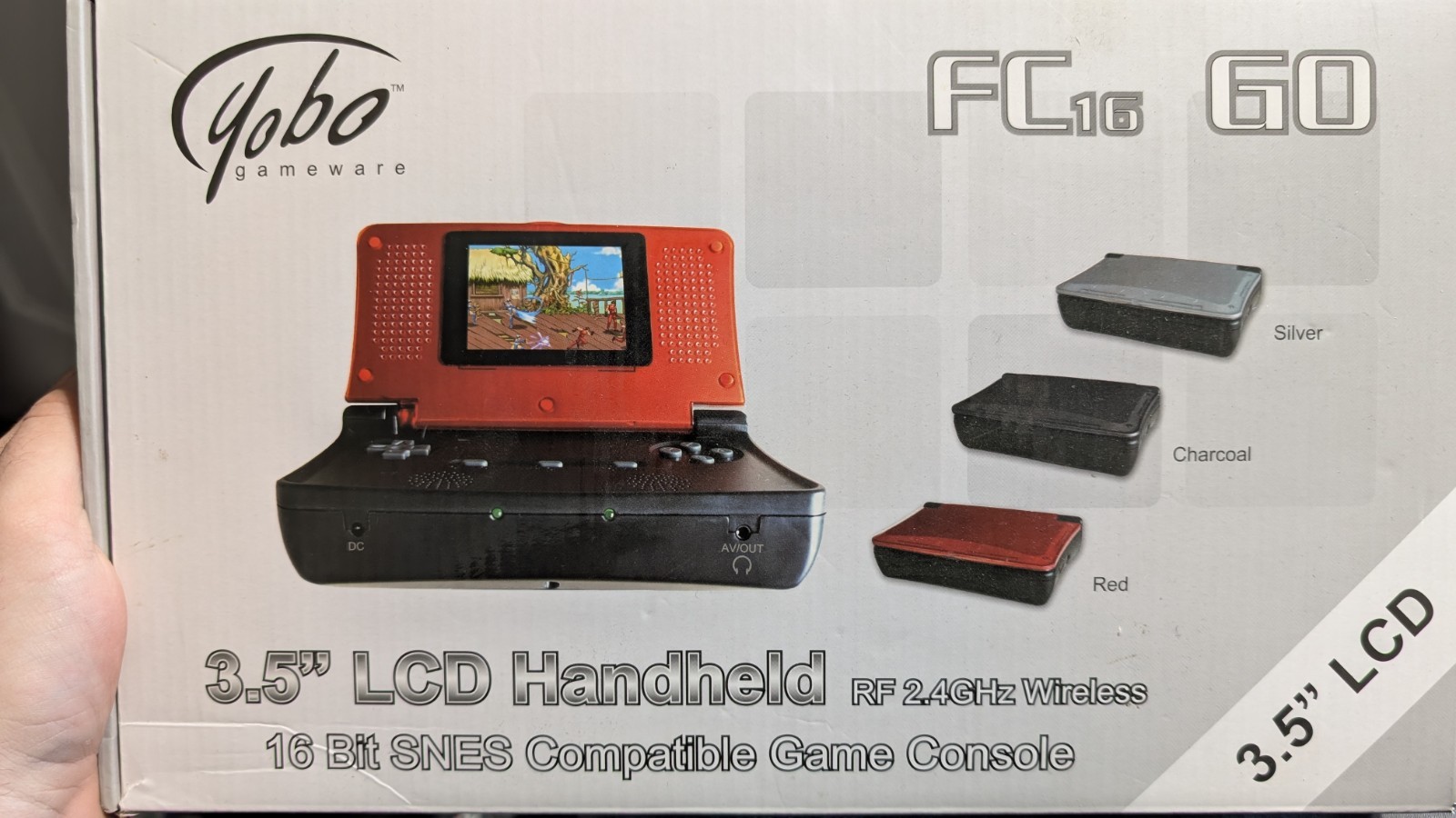 NEW SNES FC16 GO Yobo Handheld & Wireless Home Console Super Nintendo 3.5 Screen