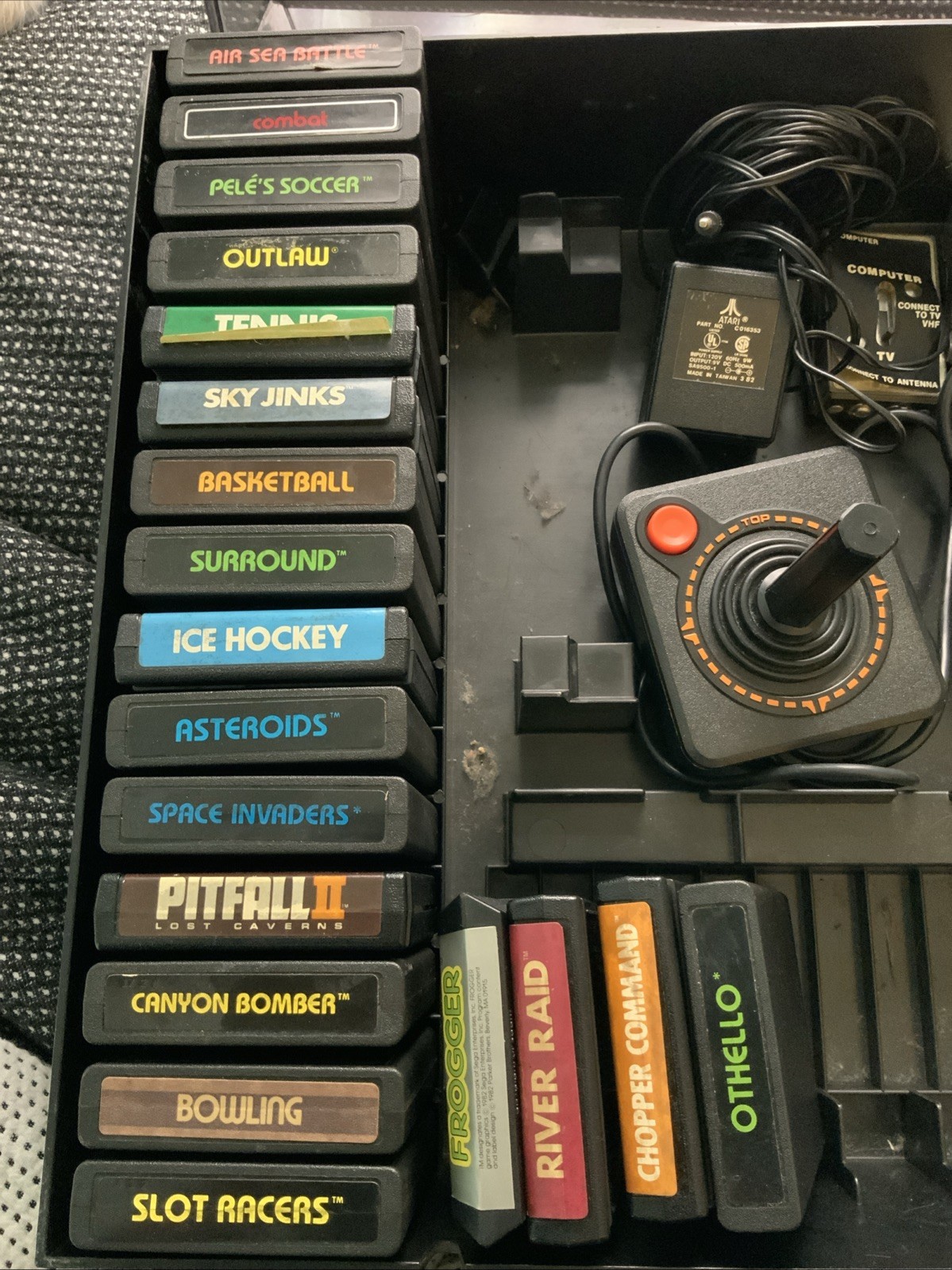 Atari 2600 Console Game Lot Video Game Center 61 Games Joysticks, Paddles & Mor