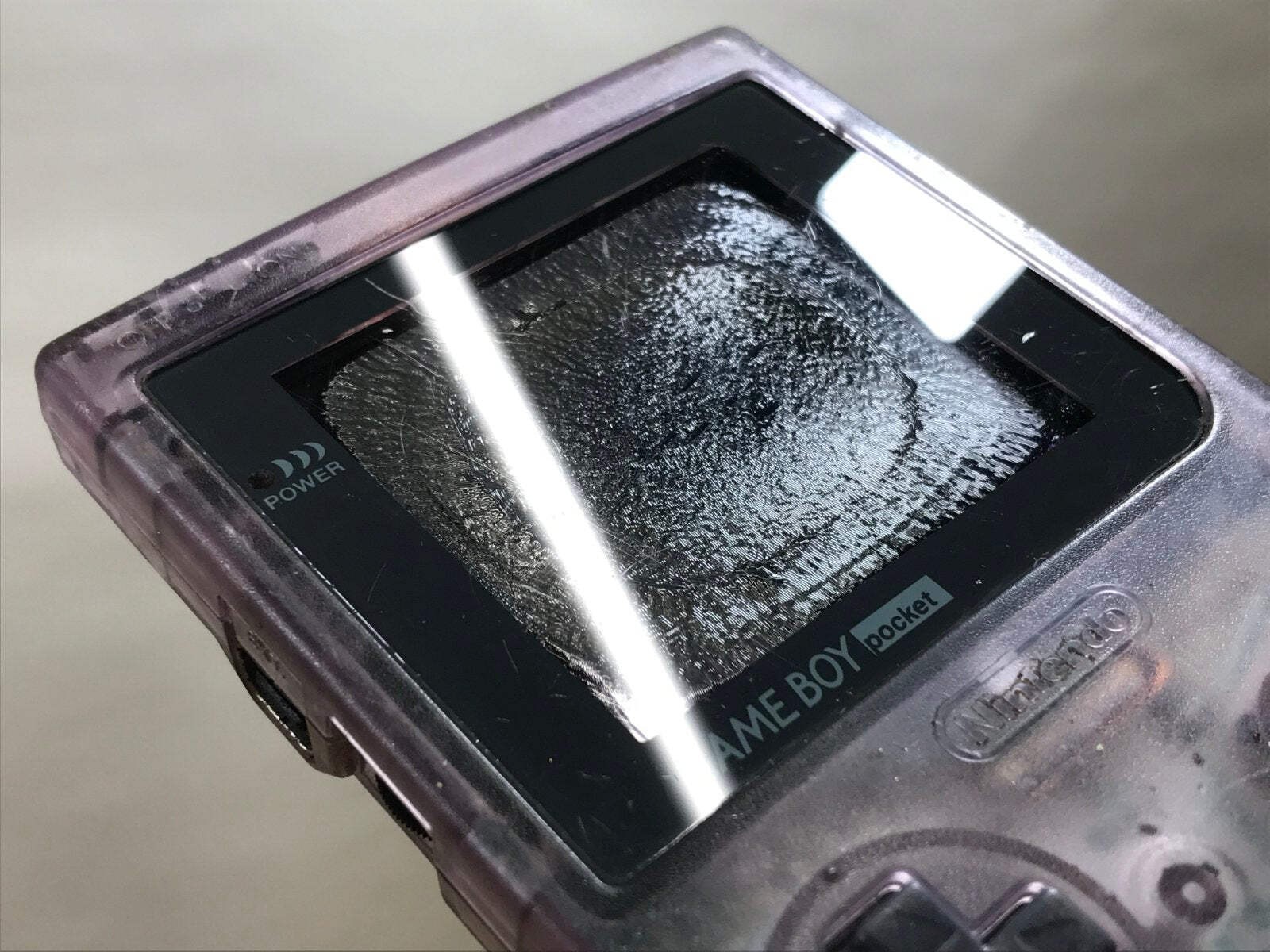 GameBoy Pocket Clear Purple Console Nintendo Japan – Not Working LG9025