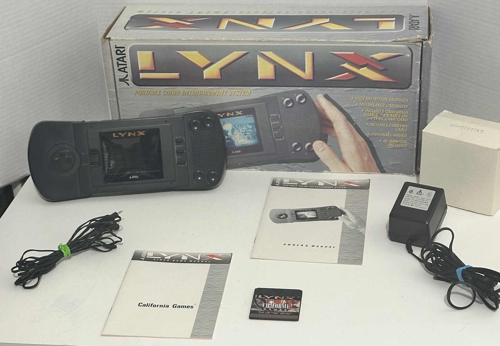 Model 1 Atari Lynx Console – Complete CIB – Tested & Working *READ*