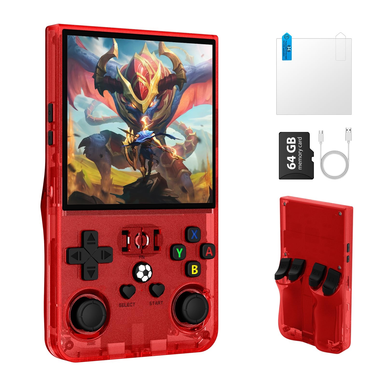 R36MAX Retro Handheld Game Console, Retro Gaming Console with 4.0 Inch IPS HD…