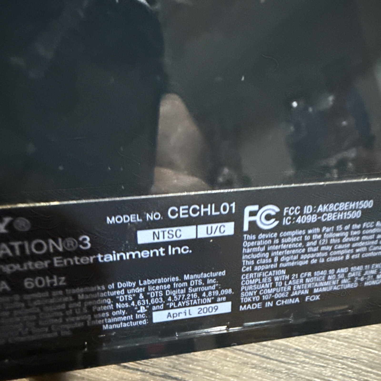 Sony PlayStation 3 PS3 80GB Console CECHL01 Tested Working