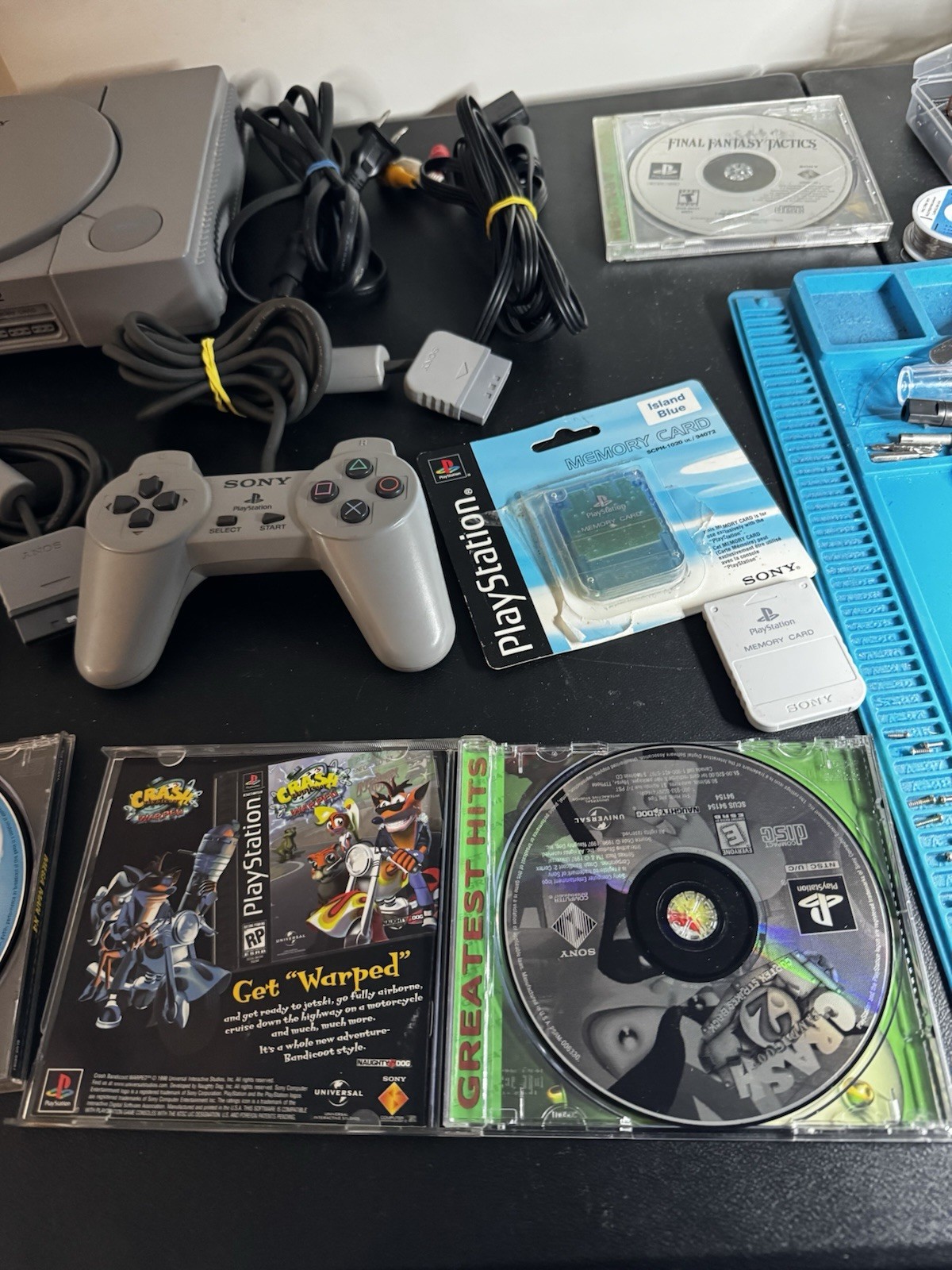 PlayStation 1 Console W/Controllers Games Mega Man Final Fantasy Works Great PS1