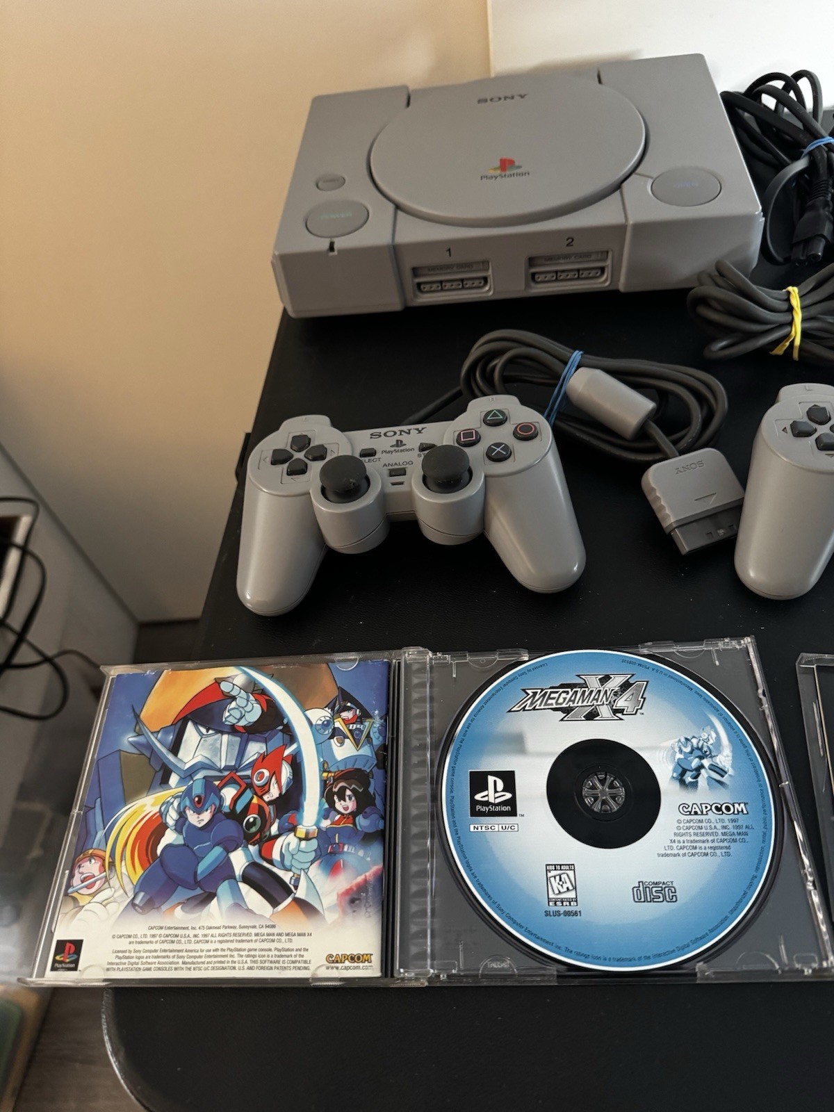 PlayStation 1 Console W/Controllers Games Mega Man Final Fantasy Works Great PS1