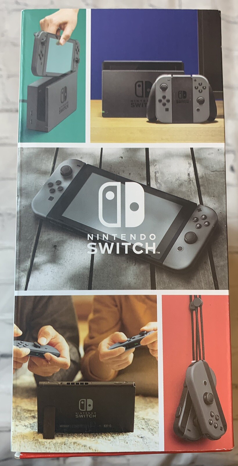 Nintendo Switch 32GB Handheld System Gray Left Joy Con Broken Controller Include