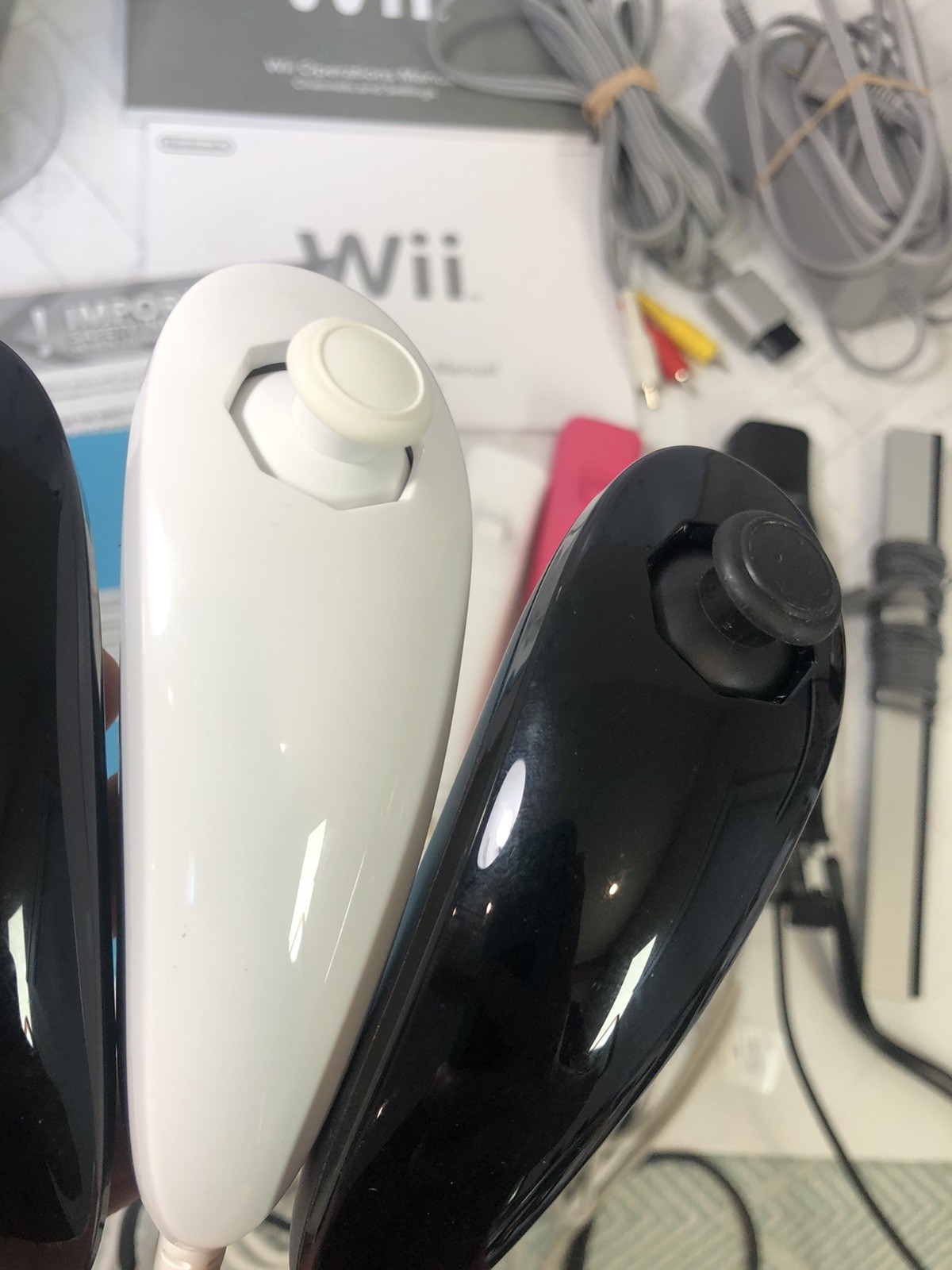 Nintendo Wii Console Bundle w/ 4 Controllers + 4 Motion Plus + 4 Nunchucks OEM!