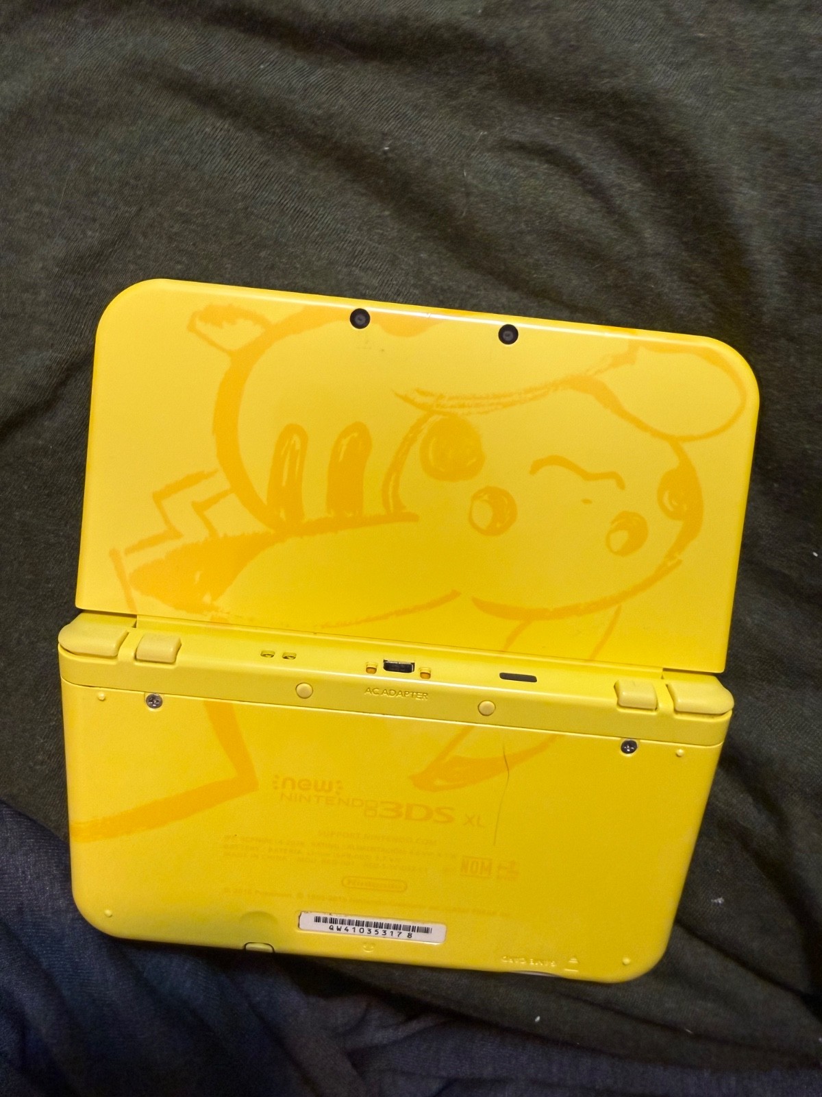 Nintendo 3DS XL Pikachu Edition USED no box, comes with charger