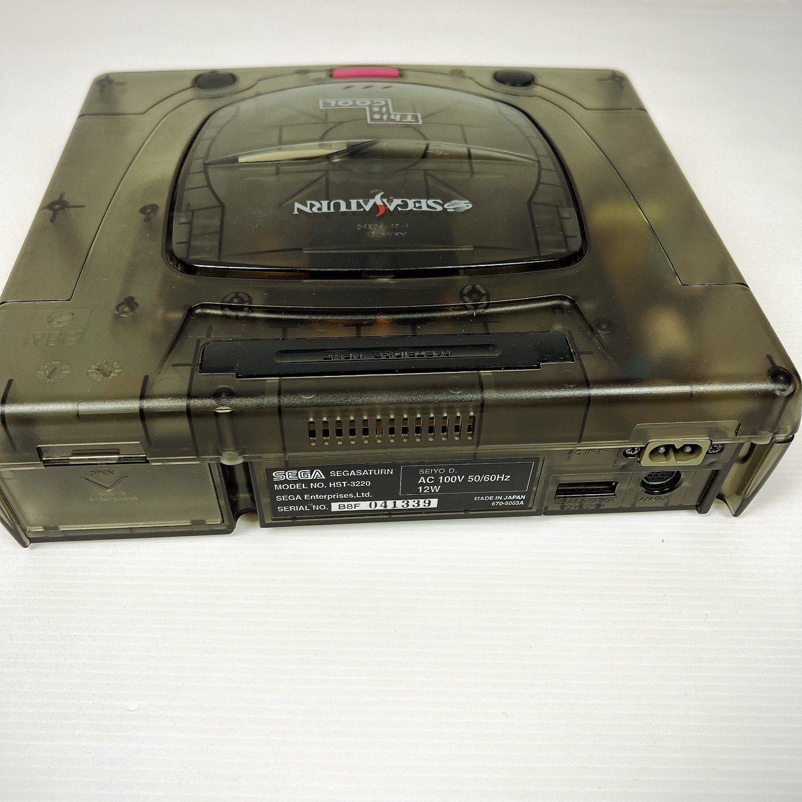 Sega Saturn Skeleton Black console Controller S-video RCA cable NTSC-J Tested JP
