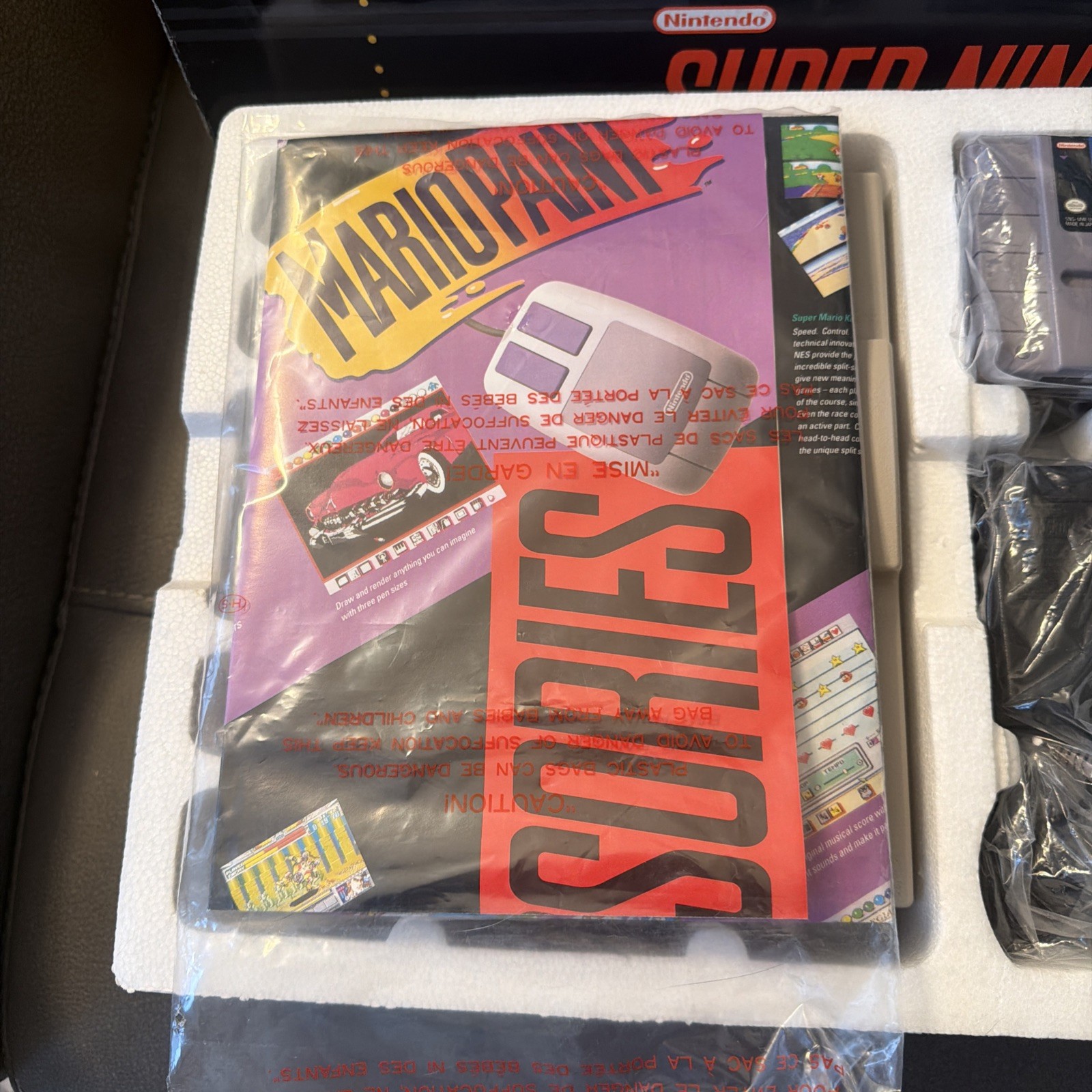 Super Nintendo SNES Super Set Console super mario world CIB Box Serial #Matching