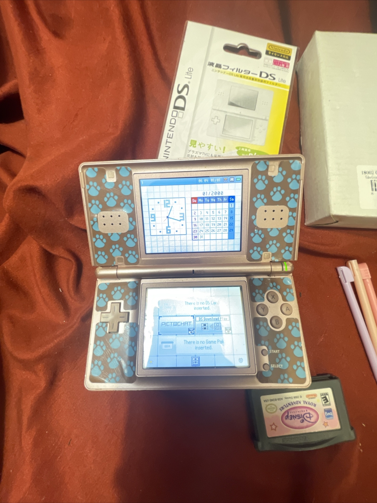Nintendo DS Lite with AC Charger USG-001- Metallic Rose – GOOD CONDITION