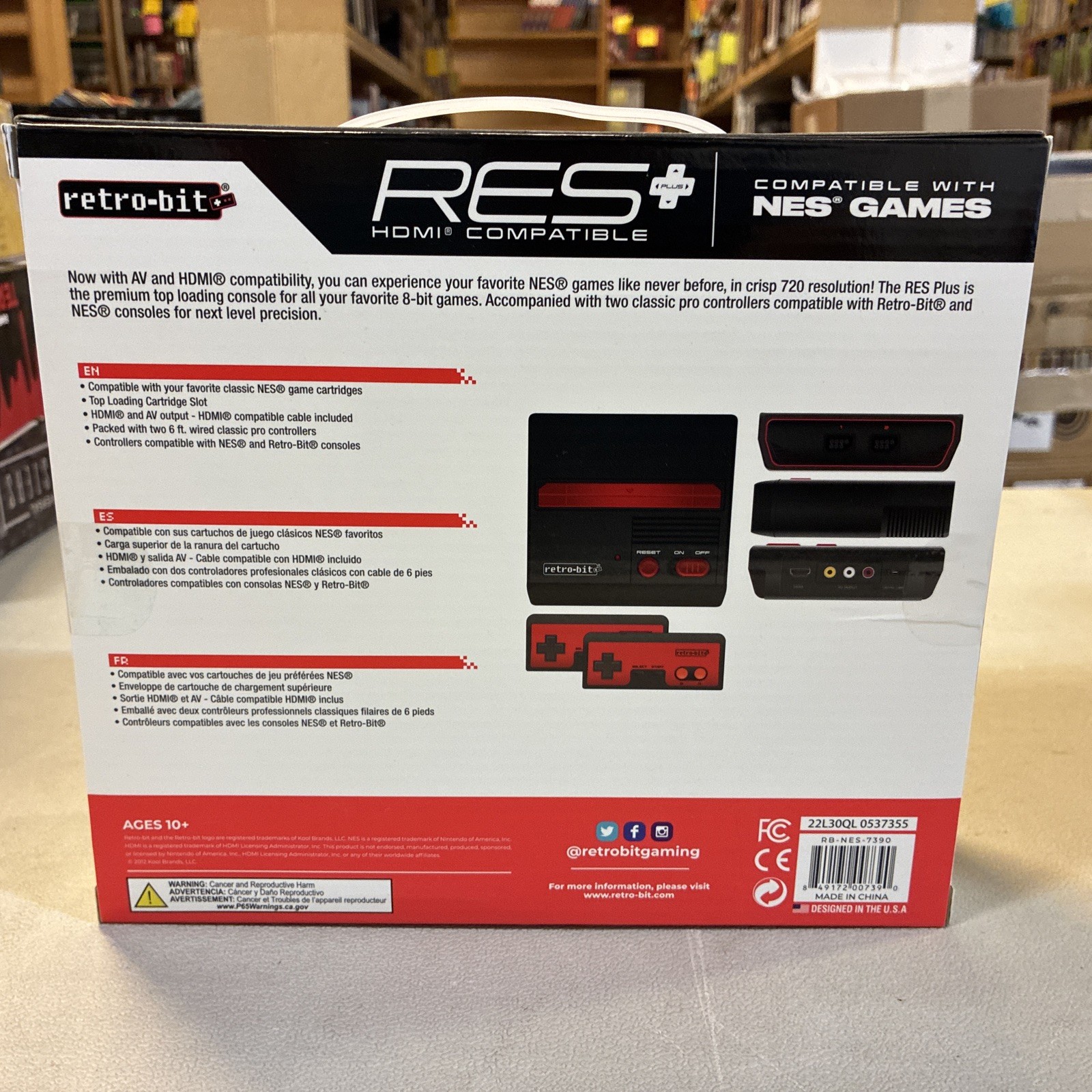 Retro-Bit RES Plus Gaming Console Compatible HDMI New (61808)