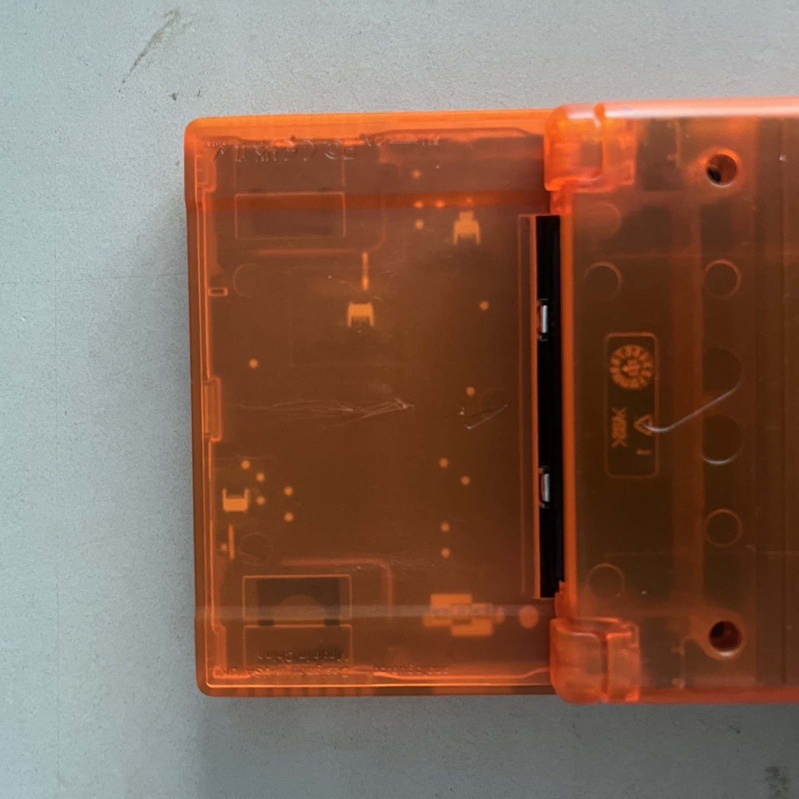 Analogue Pocket Transparent Orange Handheld System W/ 128gb SD Card (Scratched)