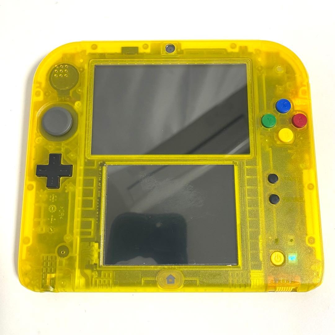 Nintendo 2DS Pikachu Edition Clear Yellow Console Only Tested For Repair